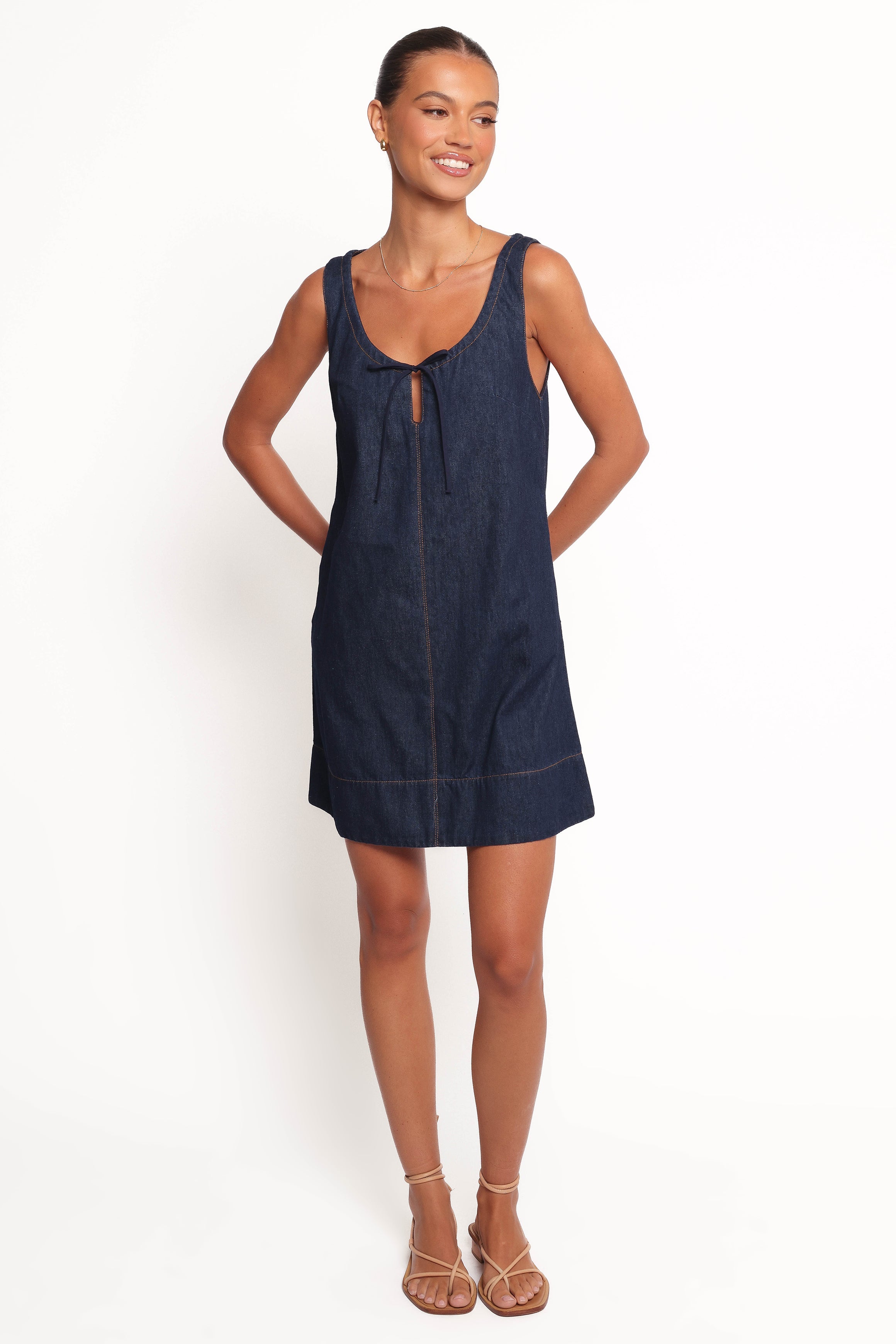 Azen Mini Dress - Dark Denim-Charming Rule