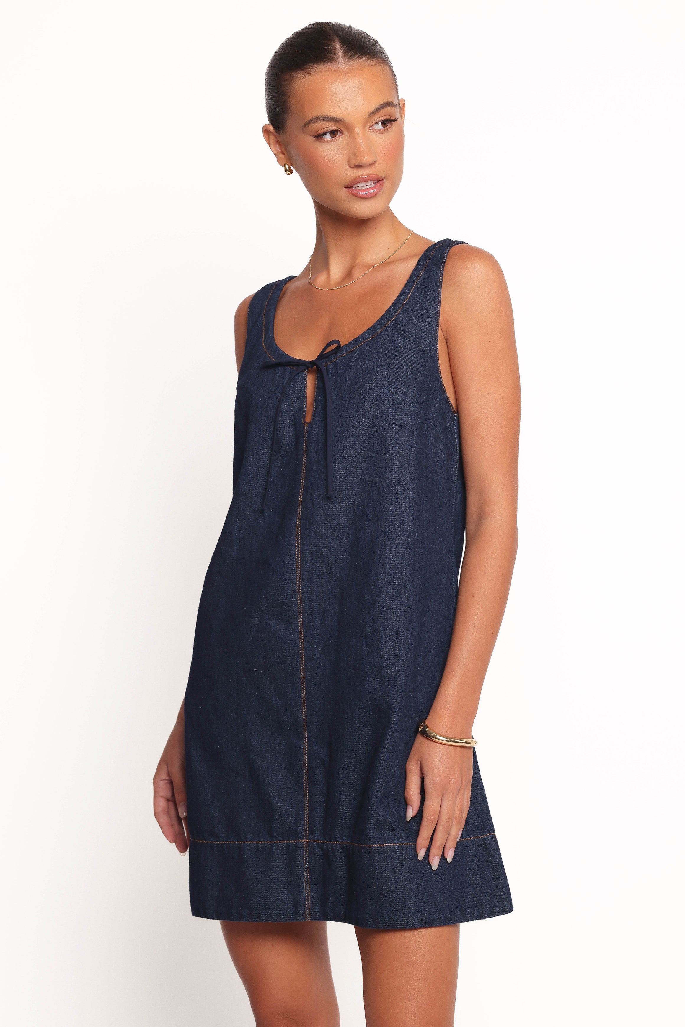 Azen Mini Dress - Dark Denim-Charming Rule