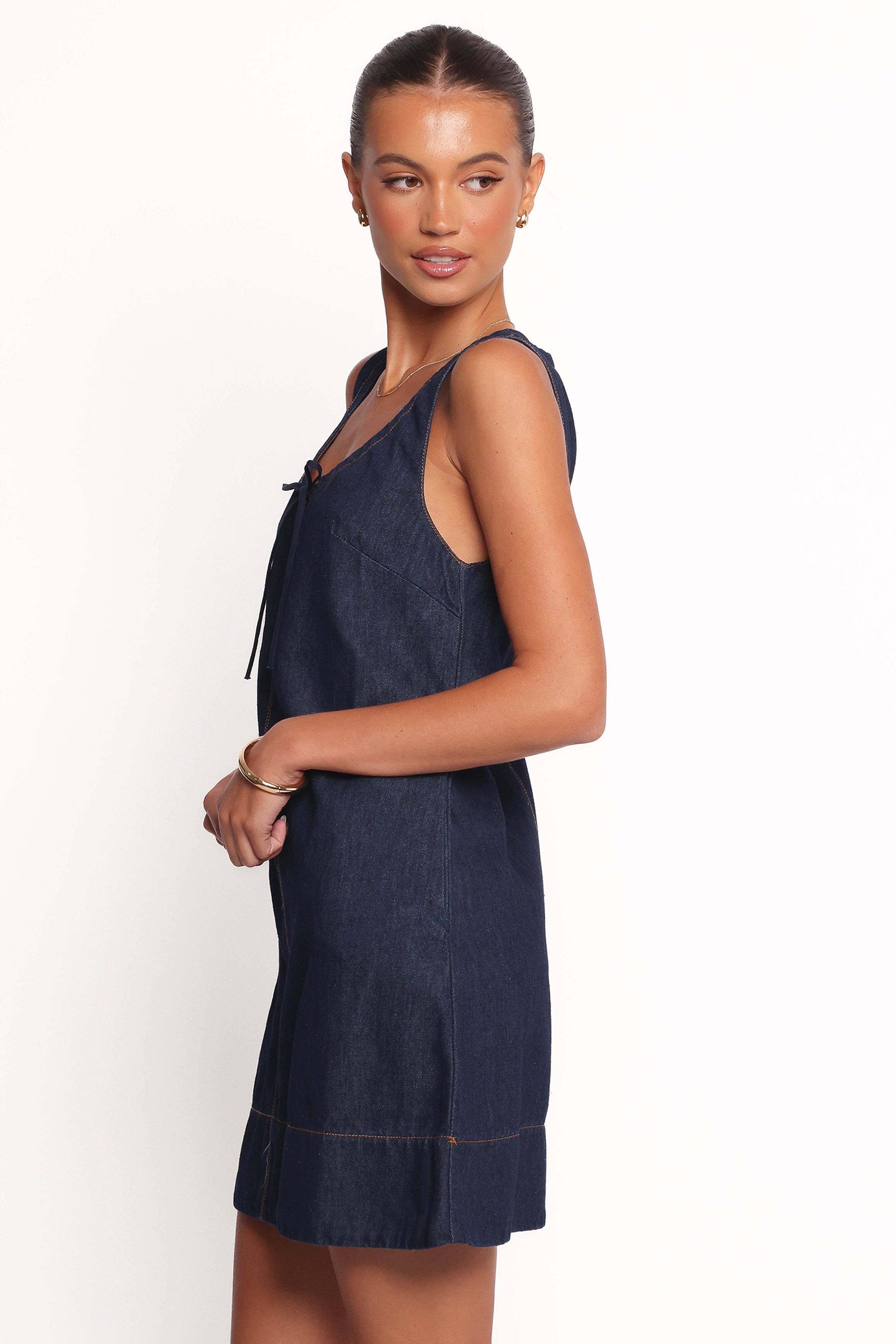 Azen Mini Dress - Dark Denim-Charming Rule