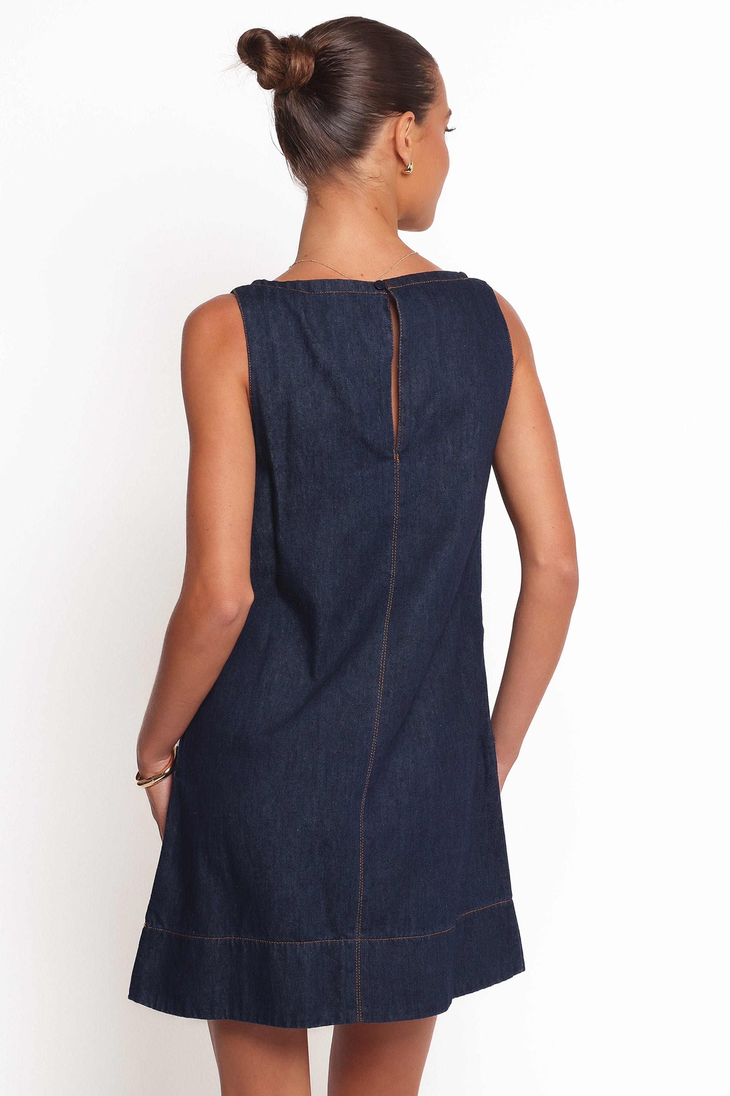 Azen Mini Dress - Dark Denim-Charming Rule