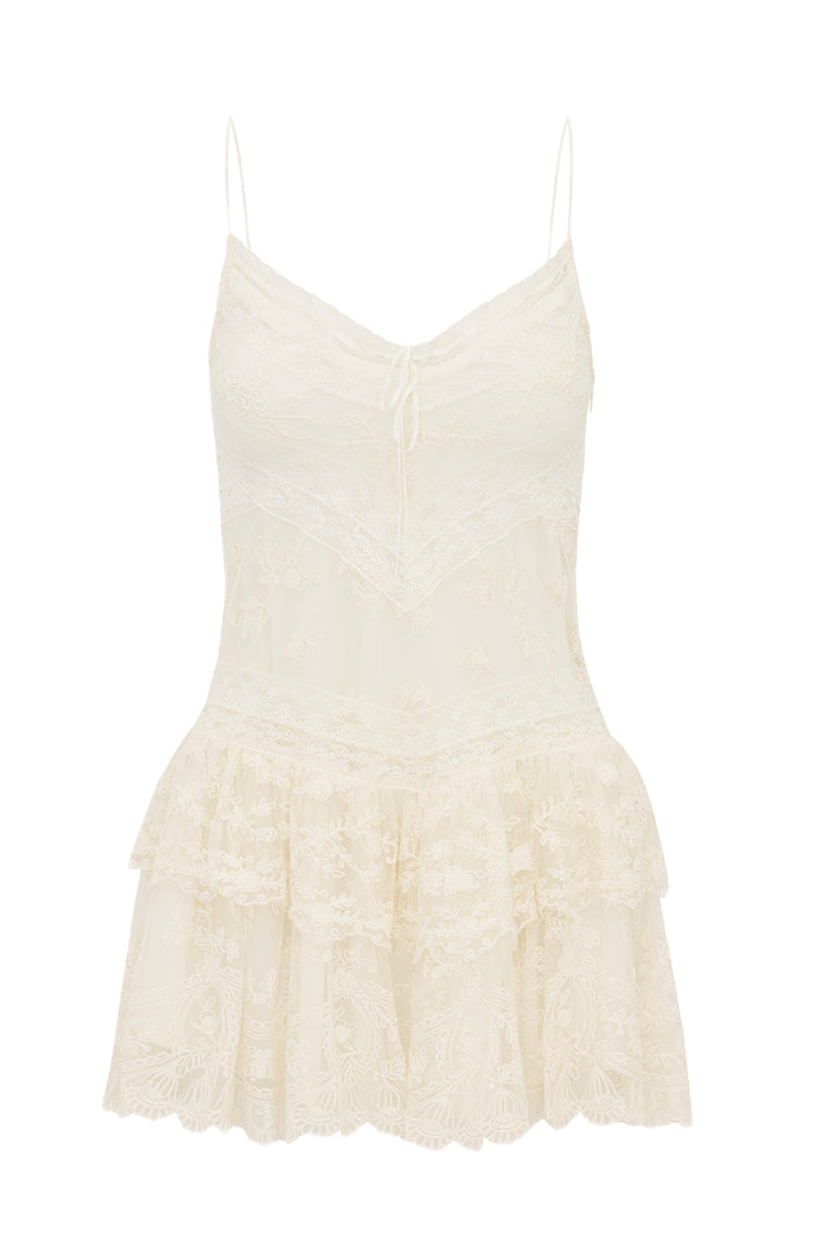 Beauval Lace Mini Dress-Charming Rule
