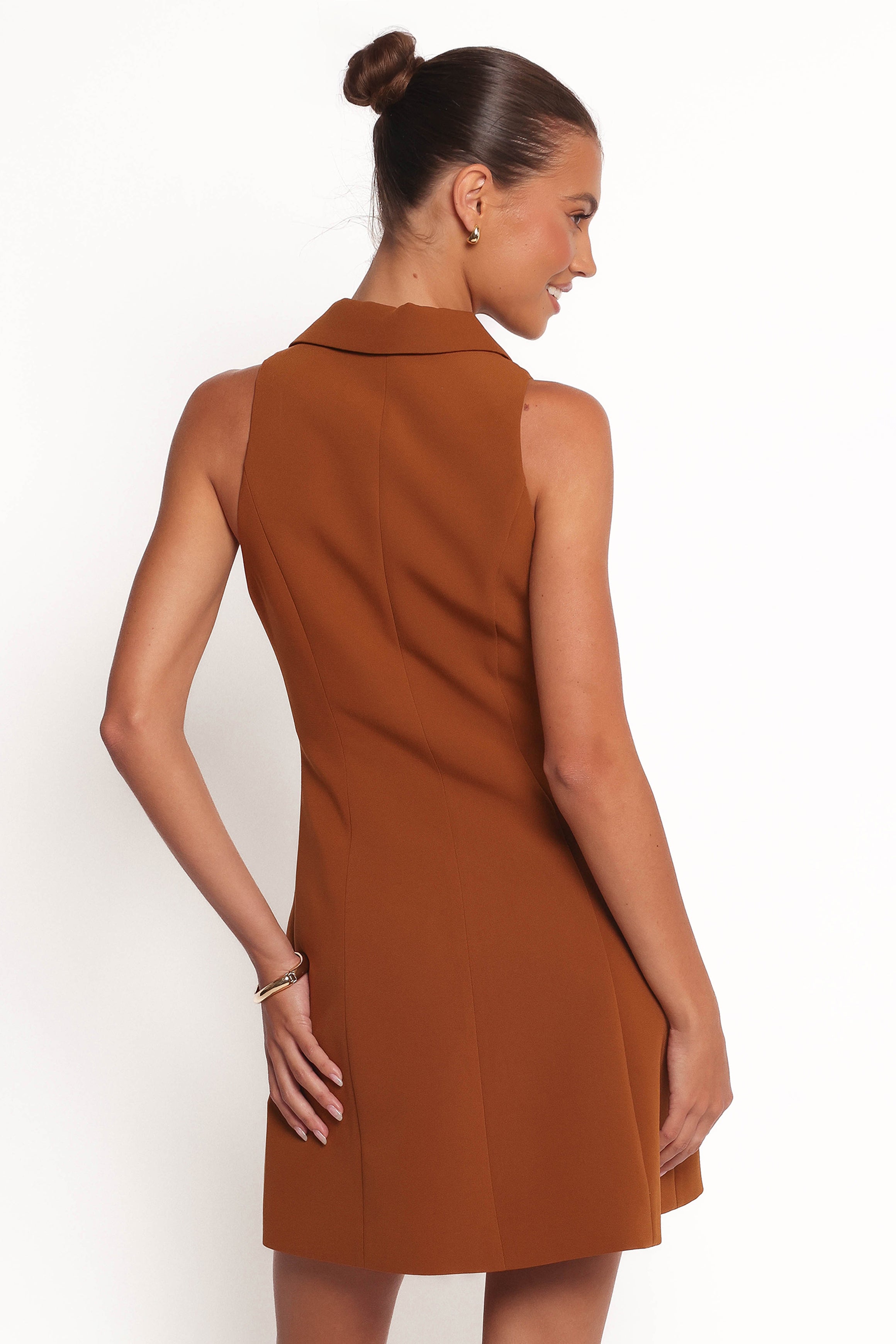 Barrett Mini Dress - Brown-Charming Rule