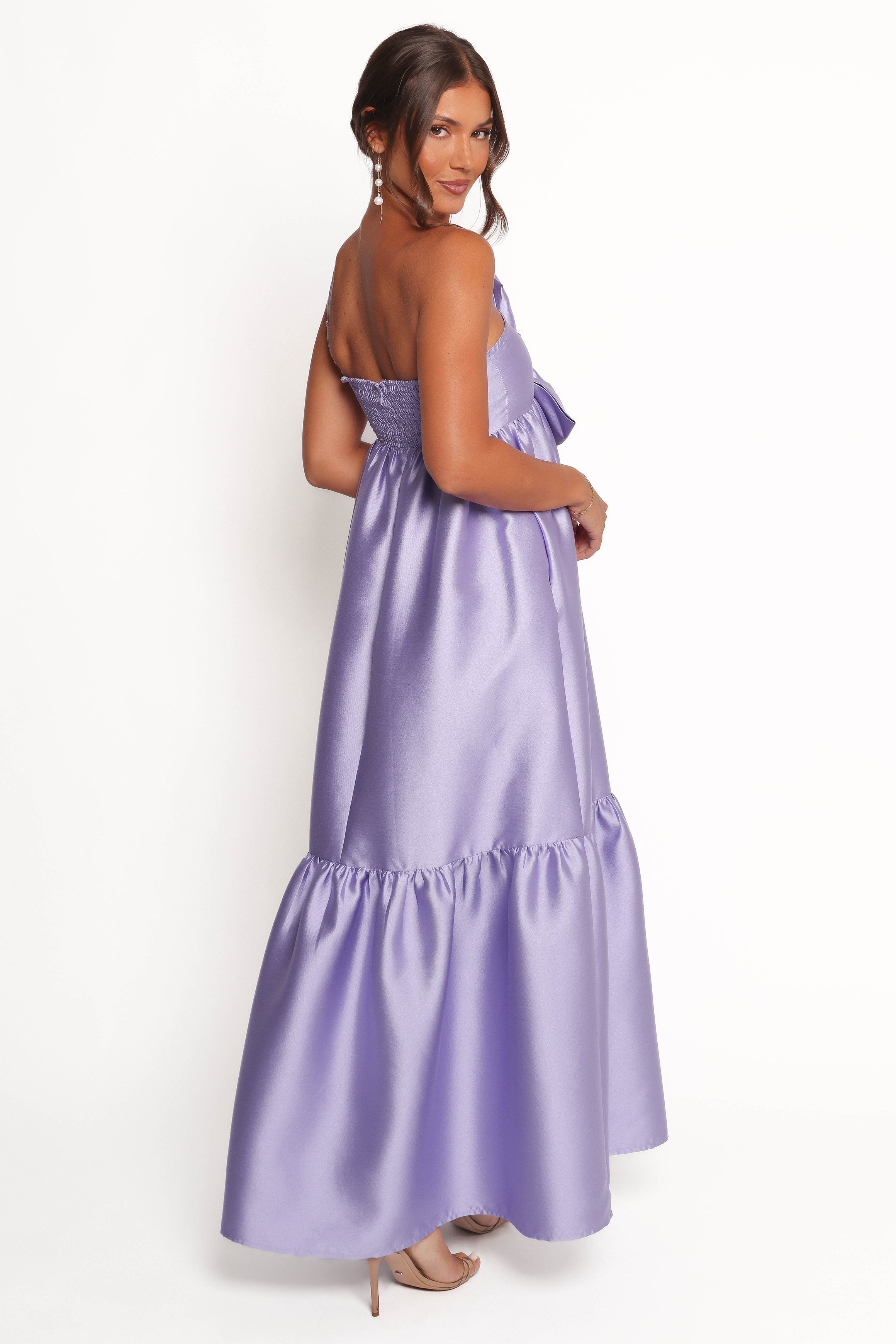Betina Bow Front Maxi Dress - Lilac-Charming Rule