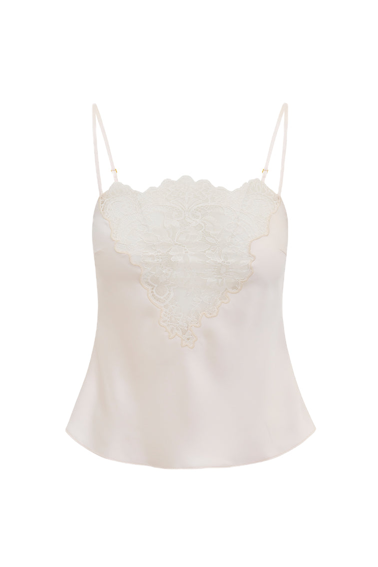 Constantina Satin Lace Cami Top-Charming Rule
