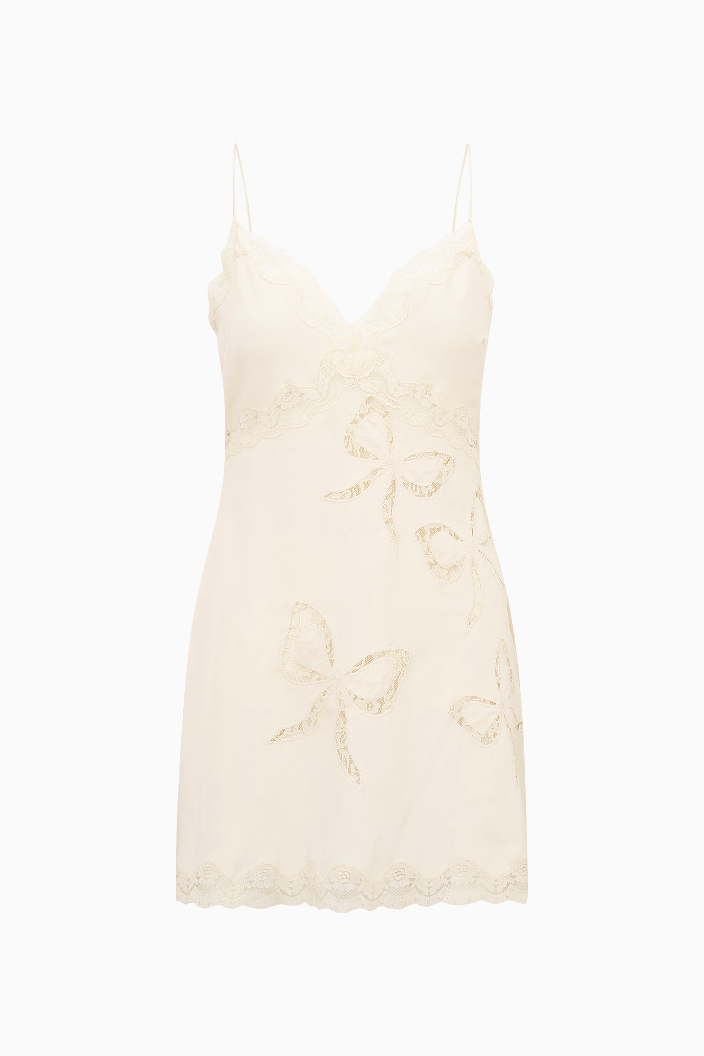 Cori Crepe Lace Bow Mini Dress-Charming Rule