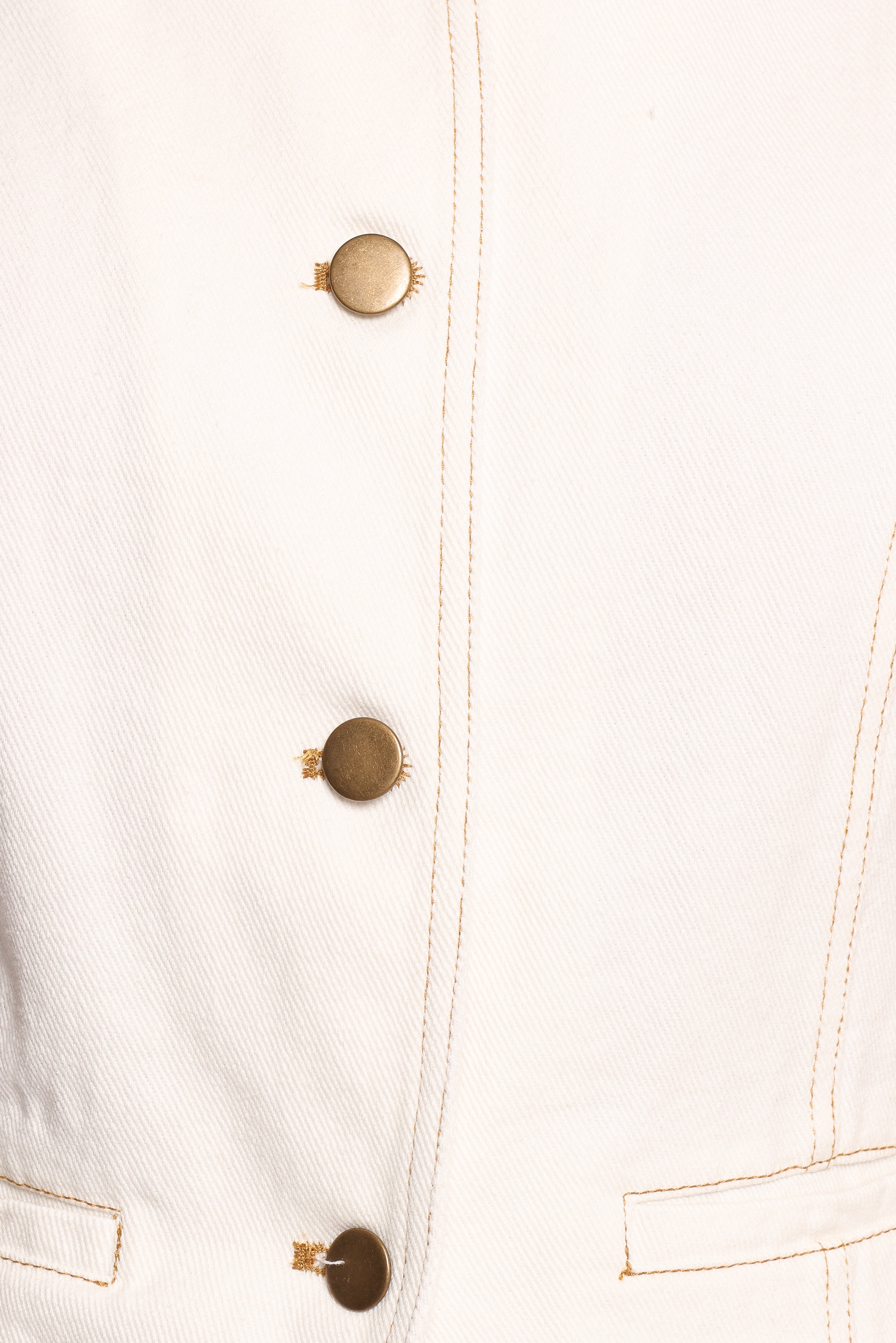 Kristy Denim Vest - White-Ladys Street