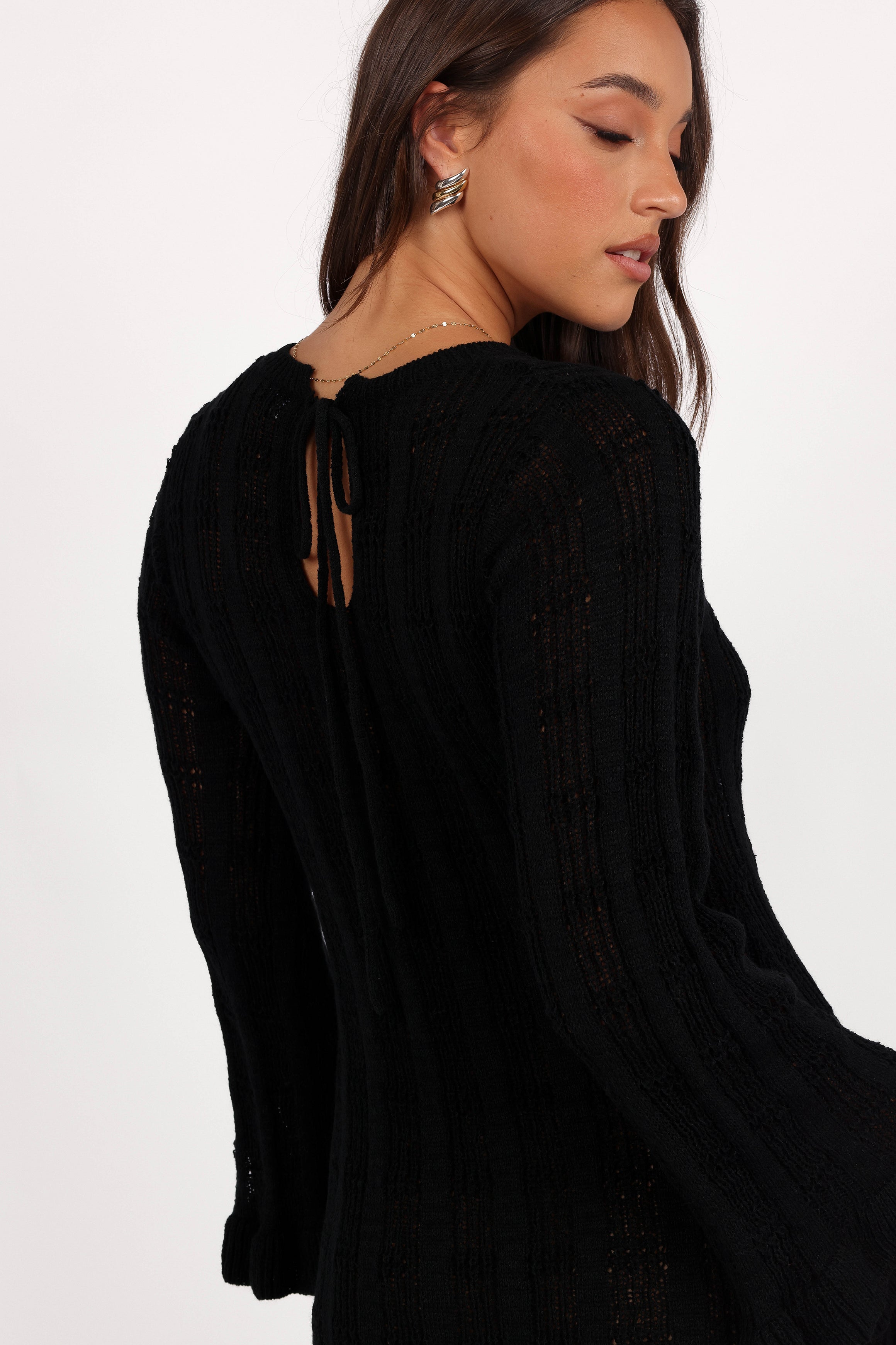 Colter Long Sleeve Maxi Dress - Black-Charming Rule