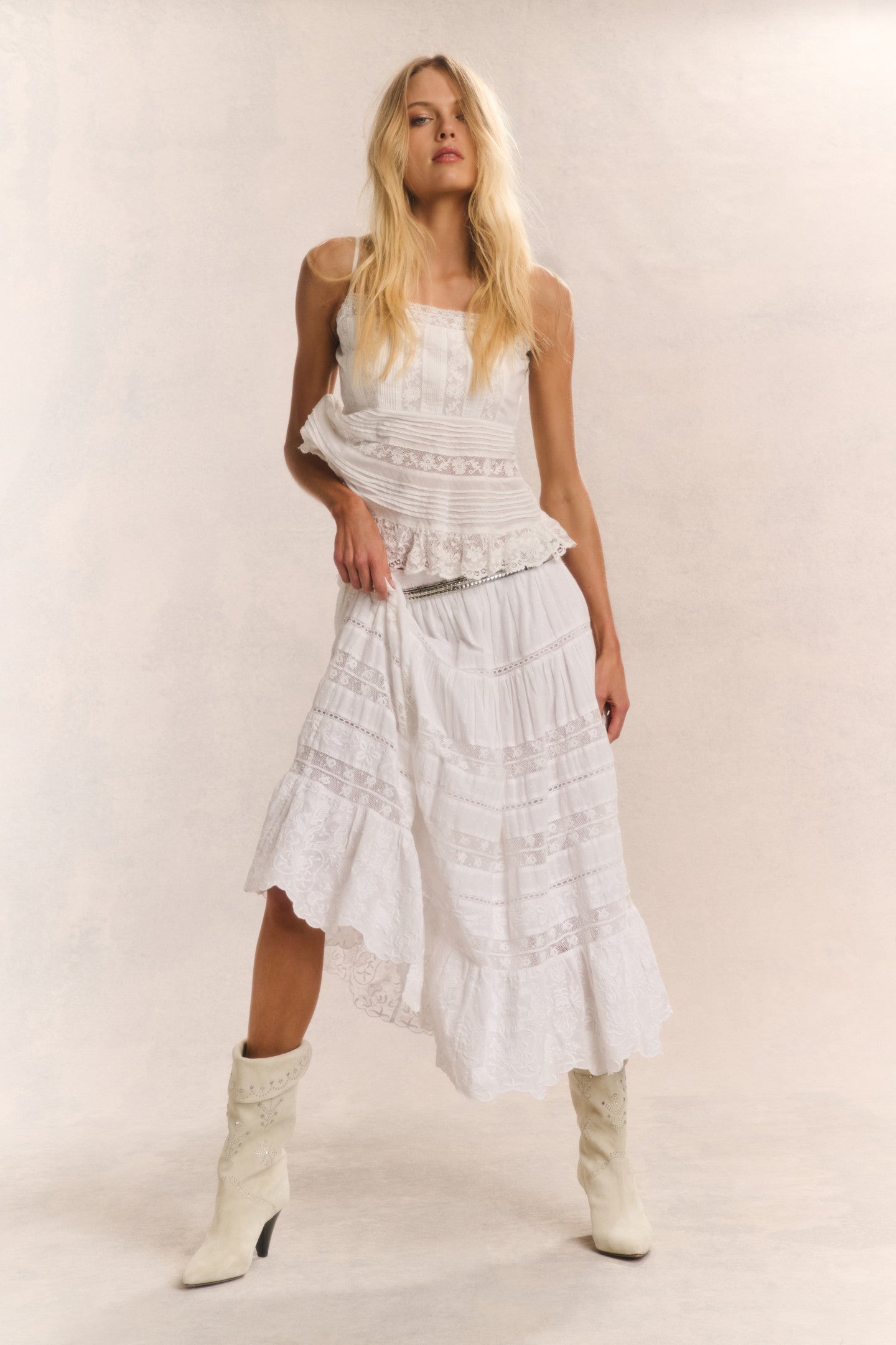 Donna Heritage Midi Skirt-Charming Rule