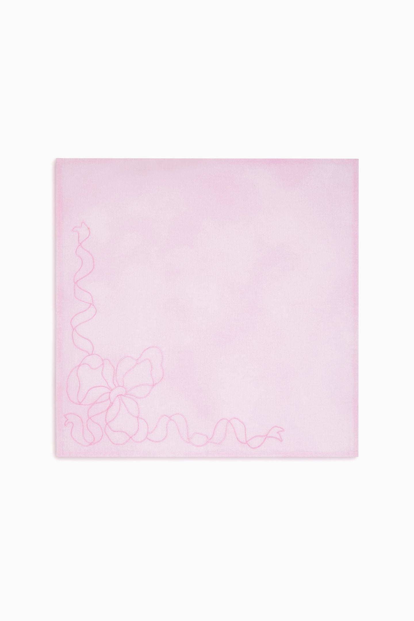 Embroidered Linen Bow Napkins - Set of 4-Charming Rule