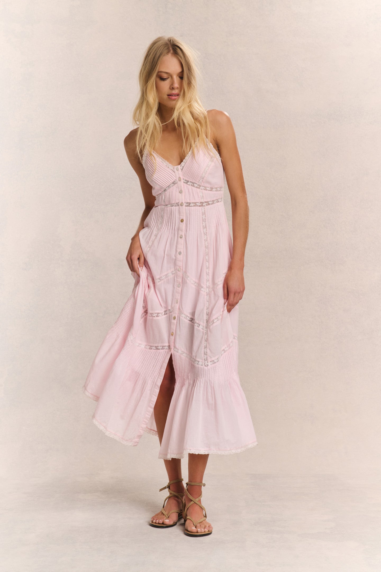 Esilda Heritage Cotton Midi Dress-Charming Rule