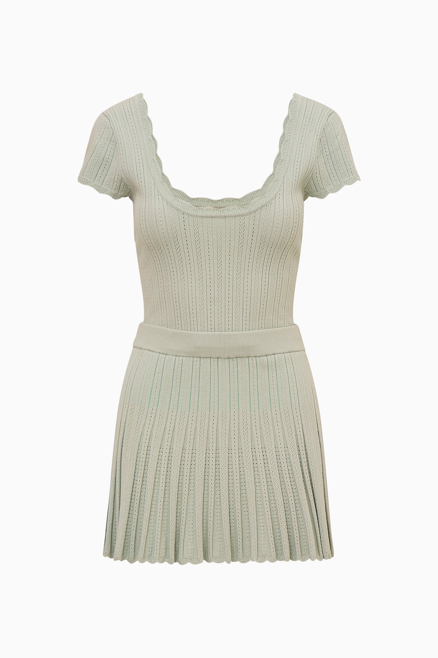 Evaluna Stretch Pointelle Mini Dress-Charming Rule