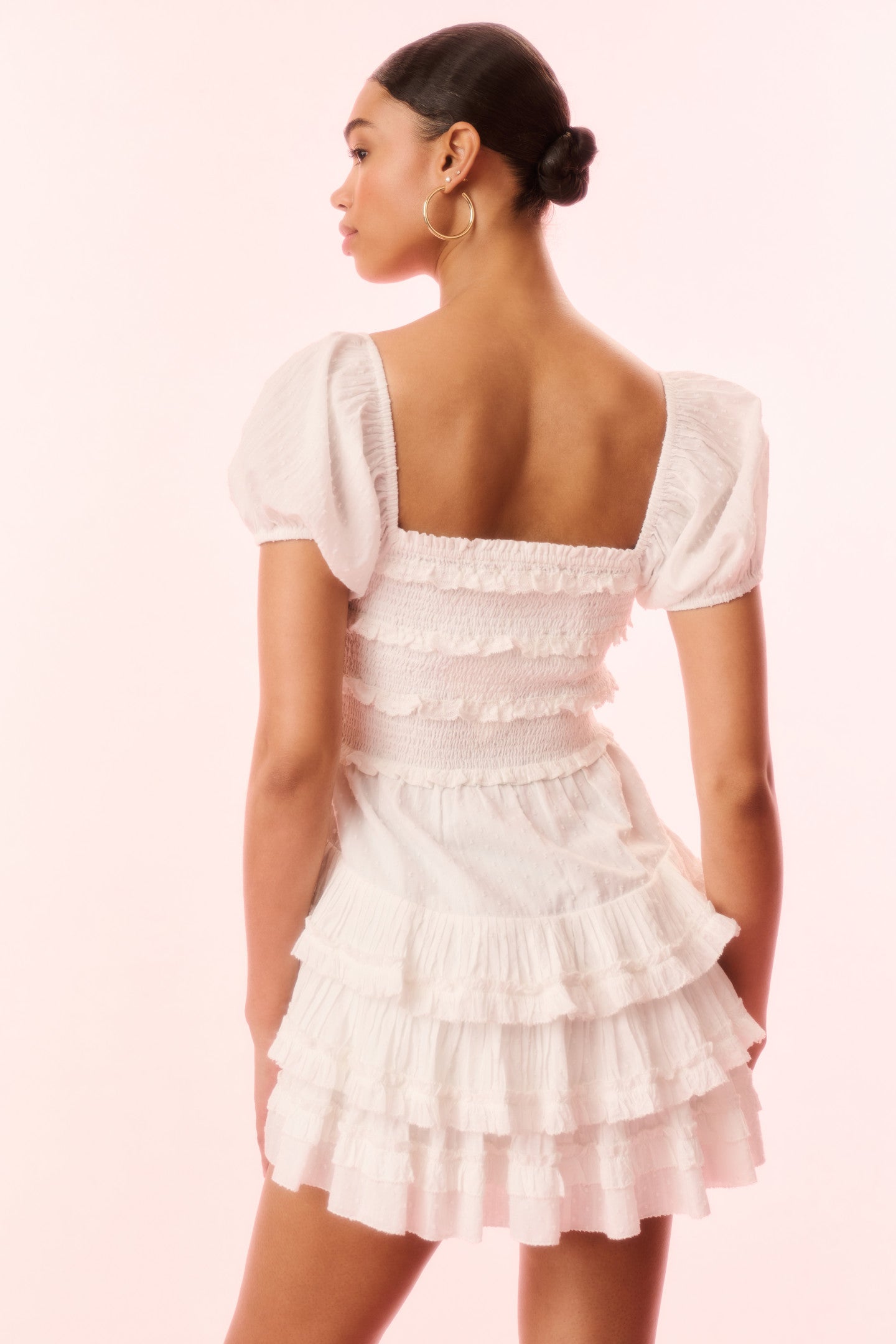 Fellows Cotton Ruffle Mini Dress-Charming Rule