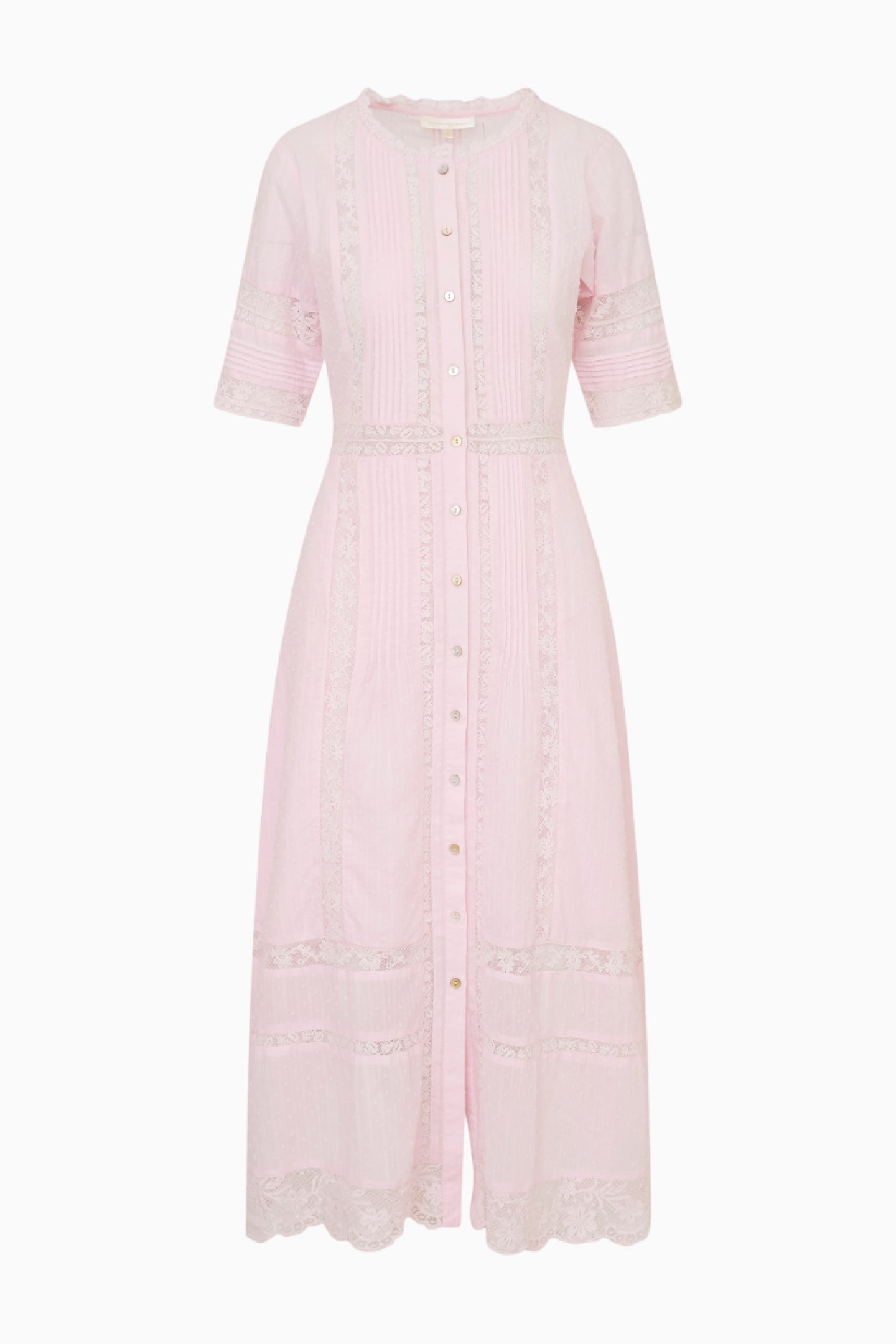 Francilla Cotton Midi Dress - BALLERINA PINK-Charming Rule
