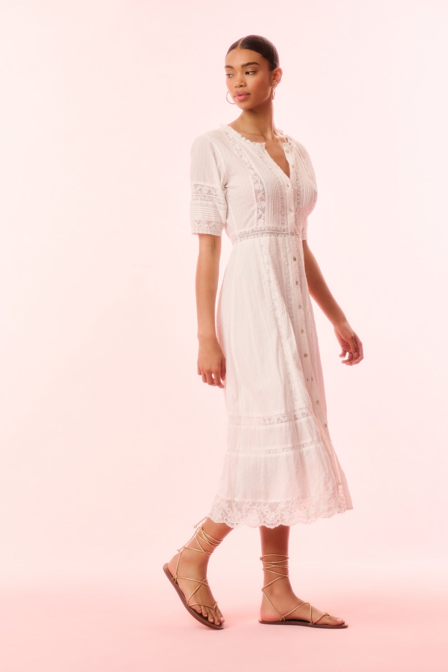 Francilla Cotton Midi Dress-Charming Rule