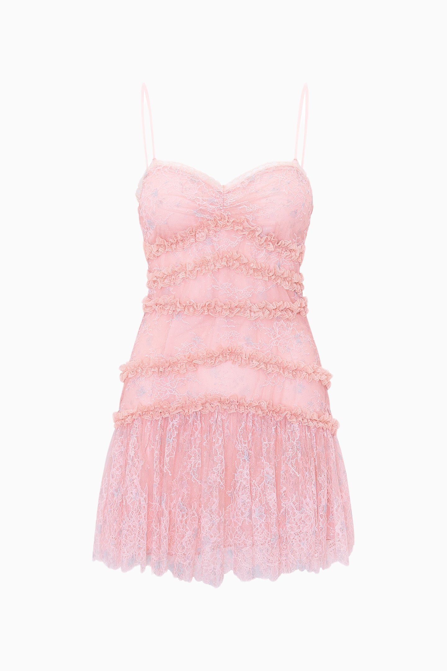 Galilea Chantilly Lace Mini Dress-Charming Rule