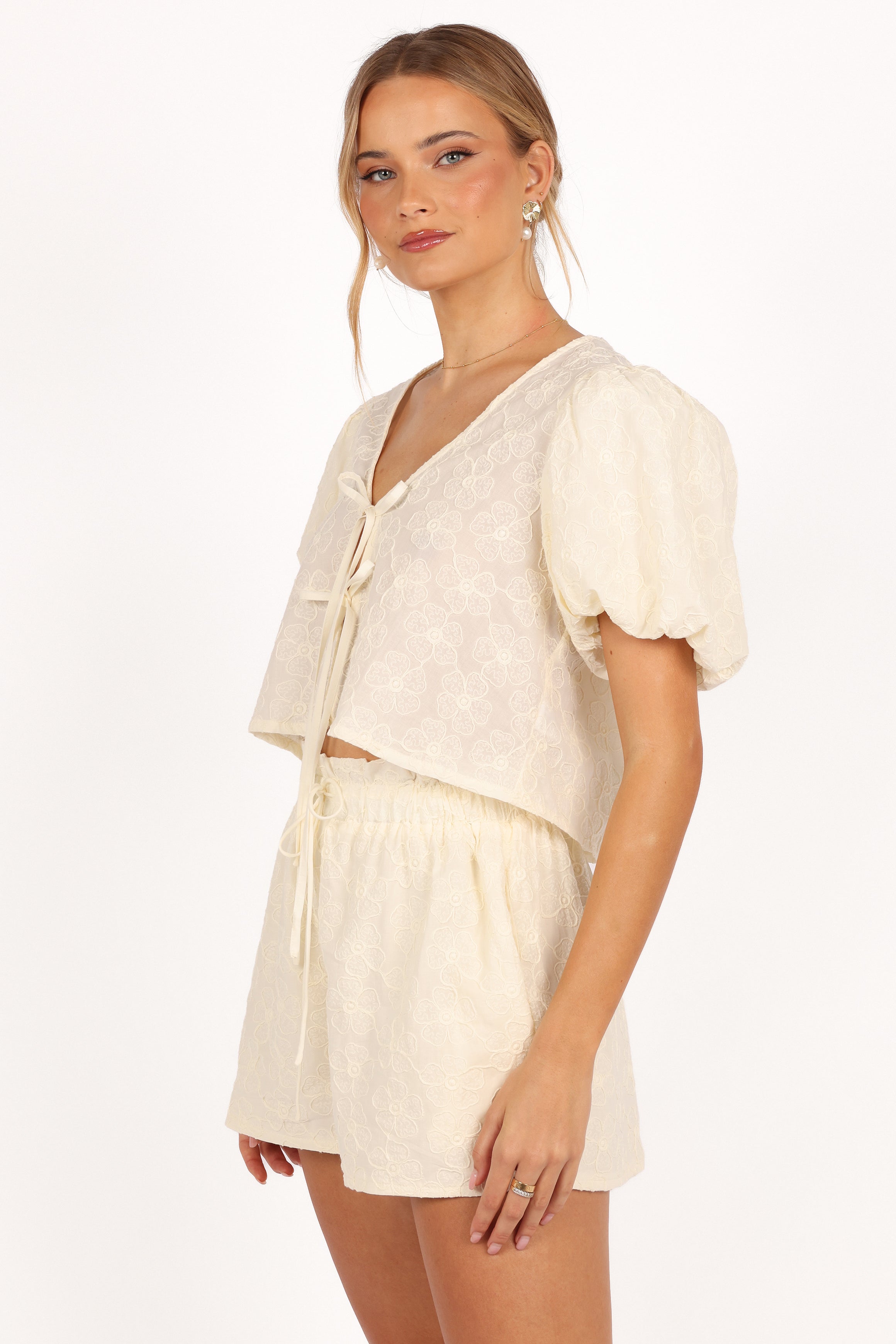 Hanna Short Set - Cream-Ladys Street