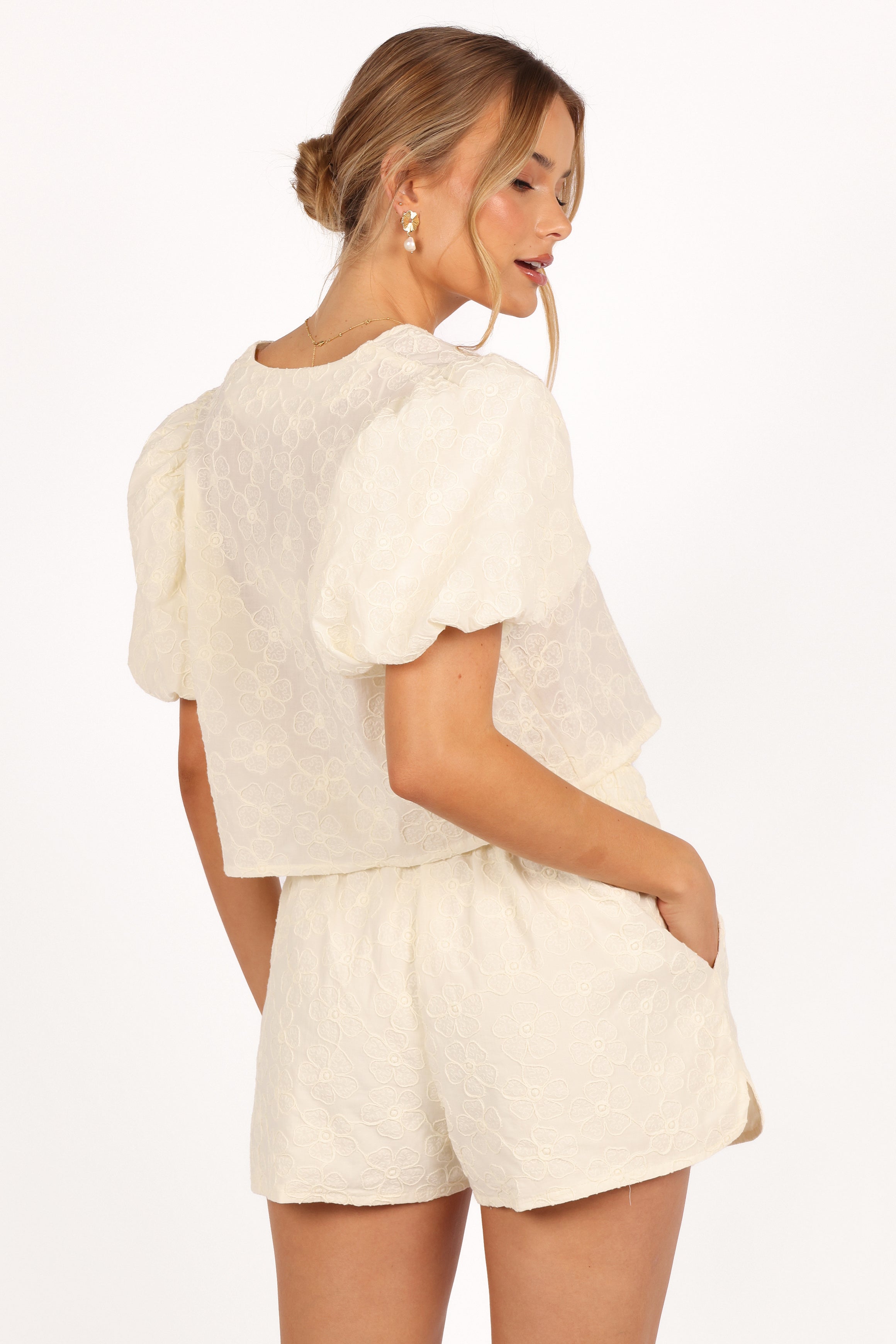 Hanna Short Set - Cream-Ladys Street