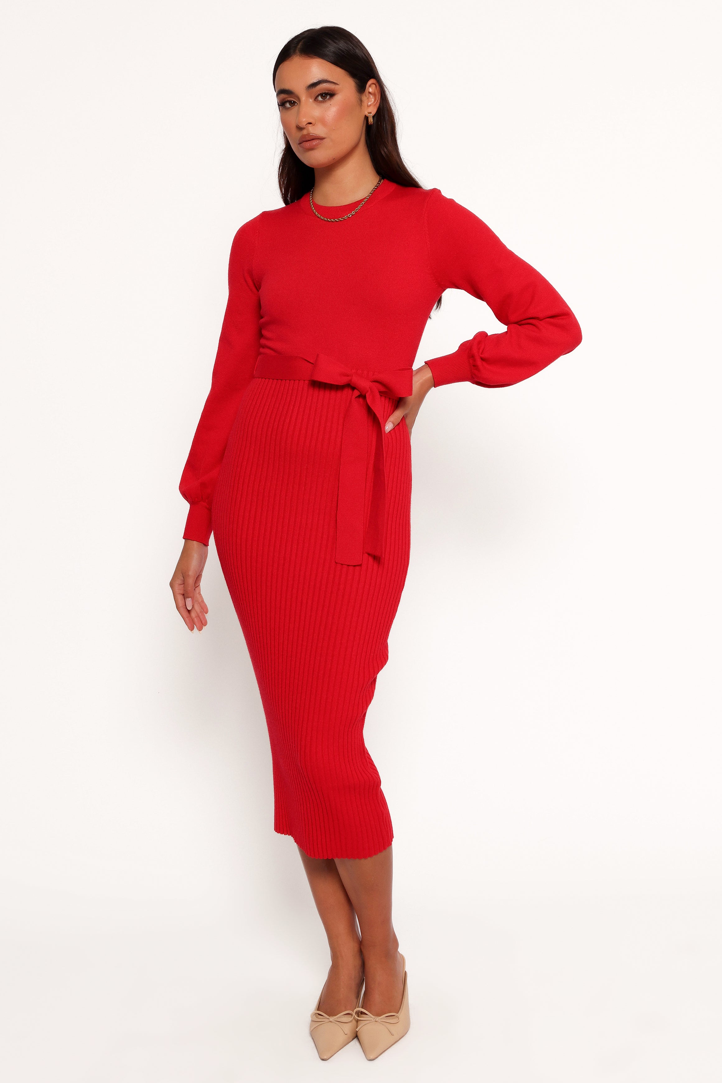 Helena Dress - Red-Ladys Street