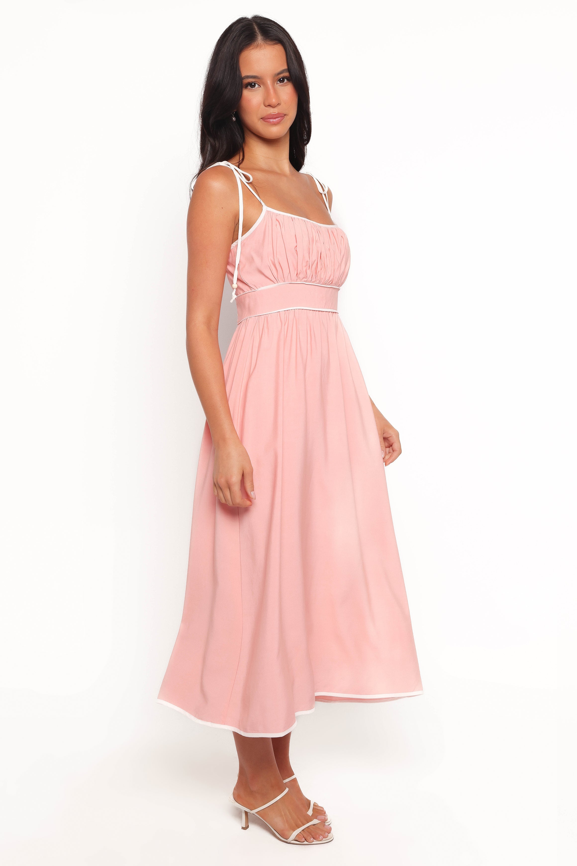 Henley Midi Dress - Pink-Ladys Street