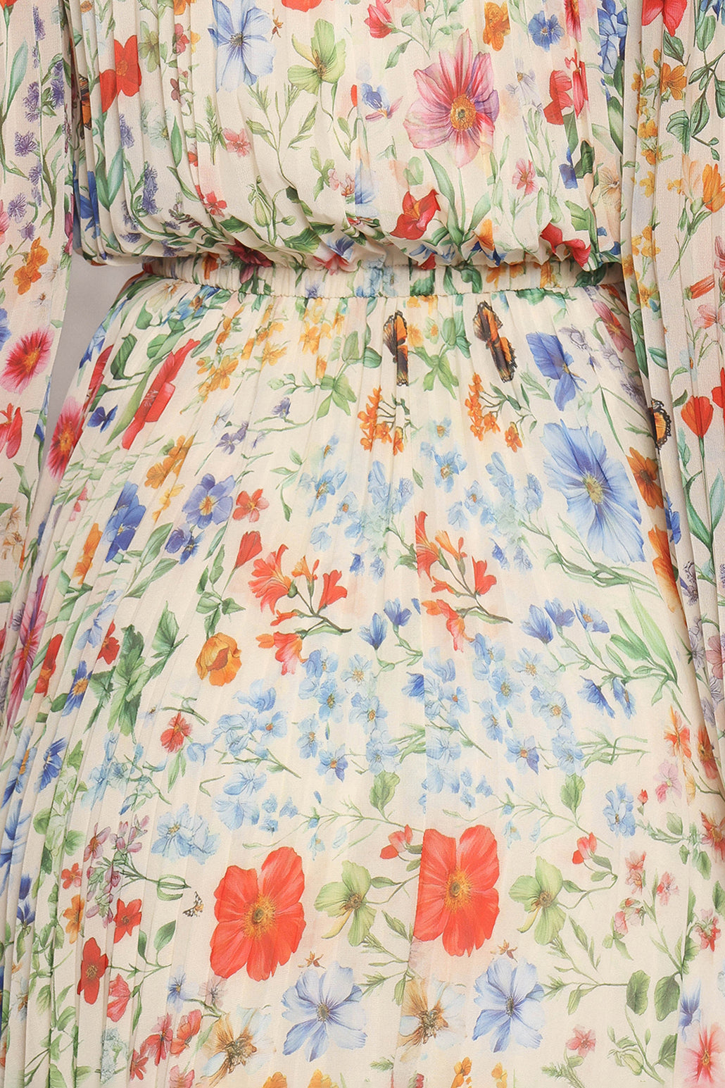 Hilary Pleated Maxi Dress - Garden Floral-Ladys Street