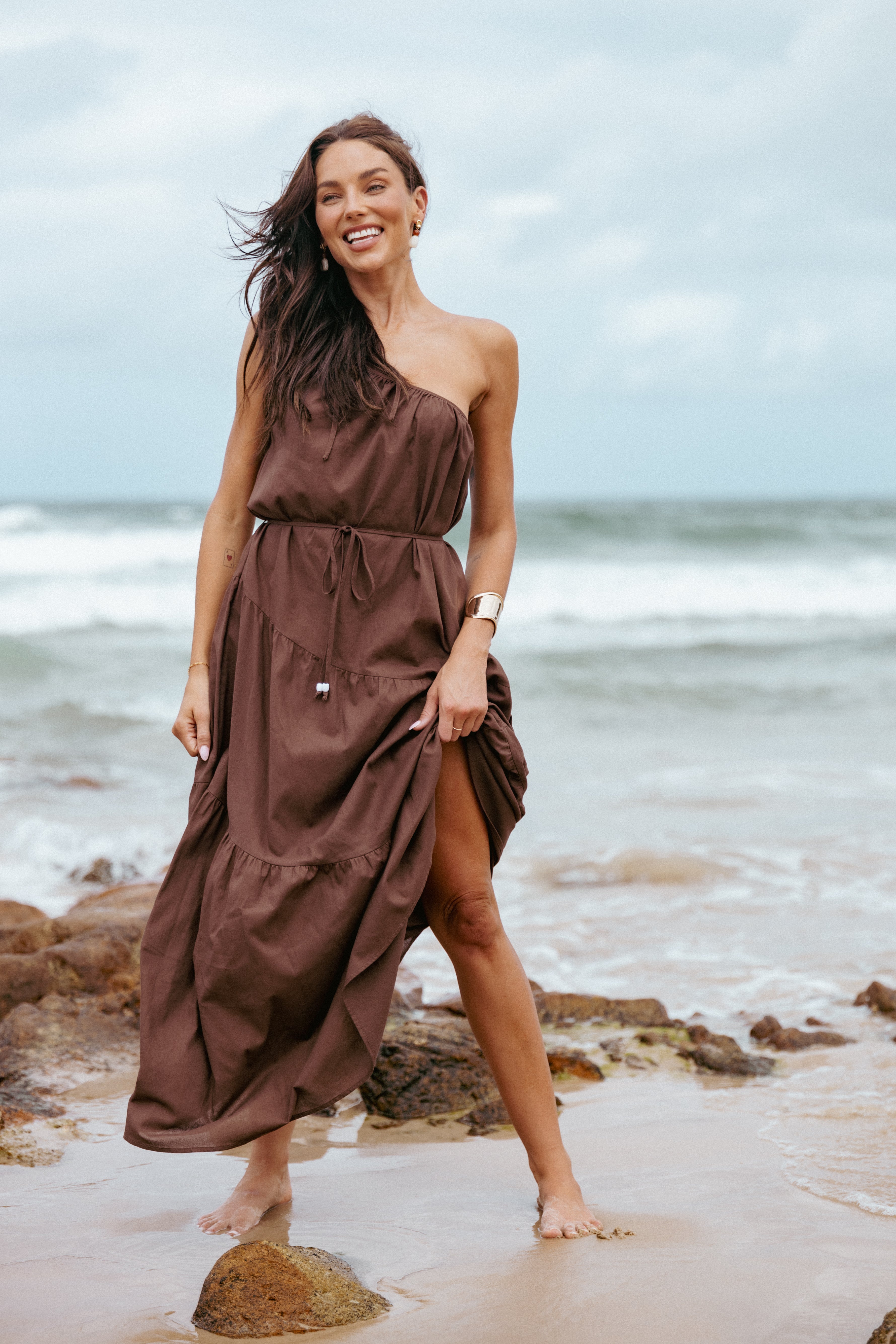 Hilde Maxi Dress - Chocolate-Ladys Street