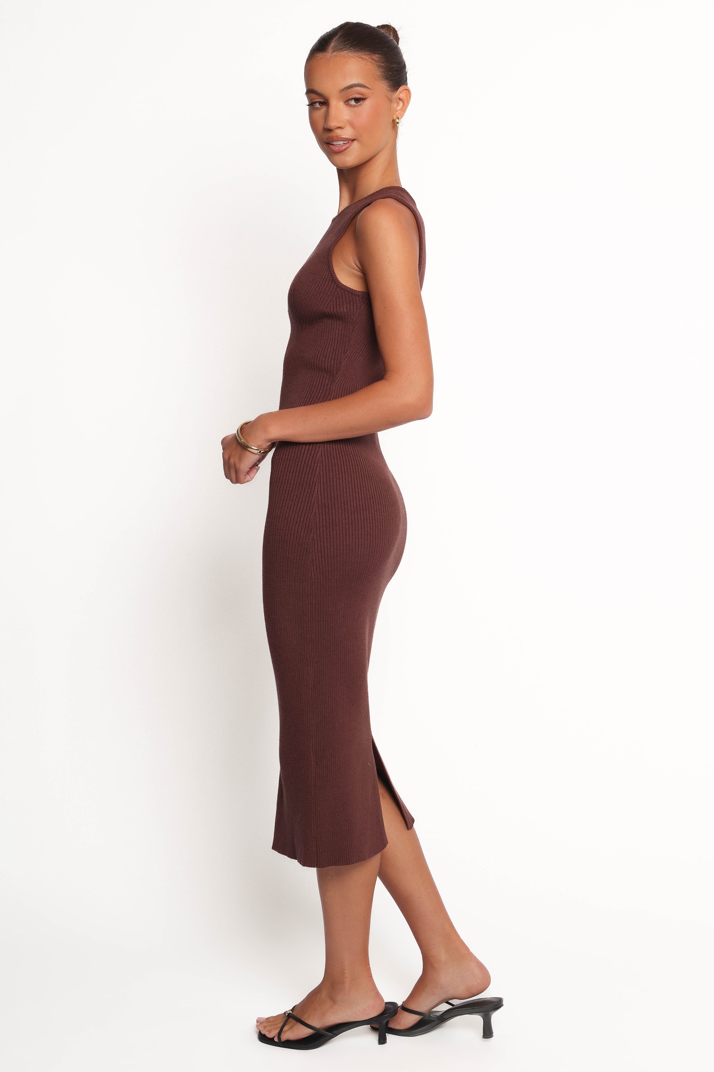 Hollis Midi Dress - Chocolate-Ladys Street