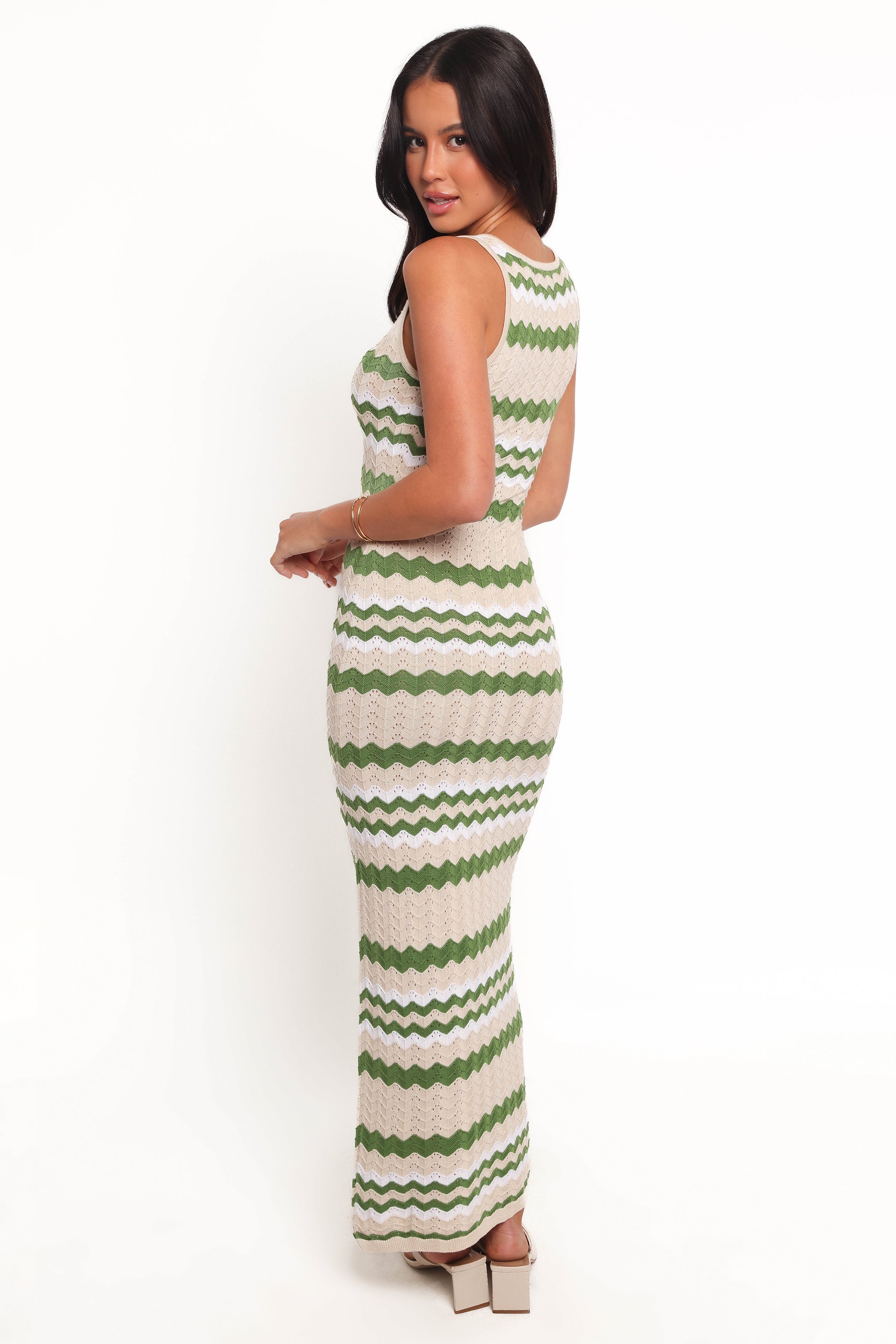 Hubert Midi Dress - Khaki Multi-Ladys Street
