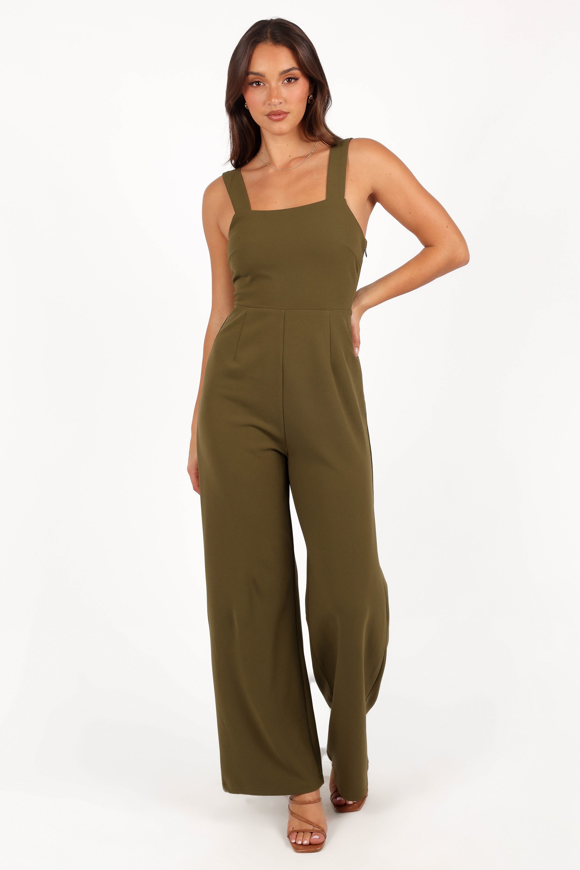 Hyatt Jumpsuit - Olive-Ladys Street