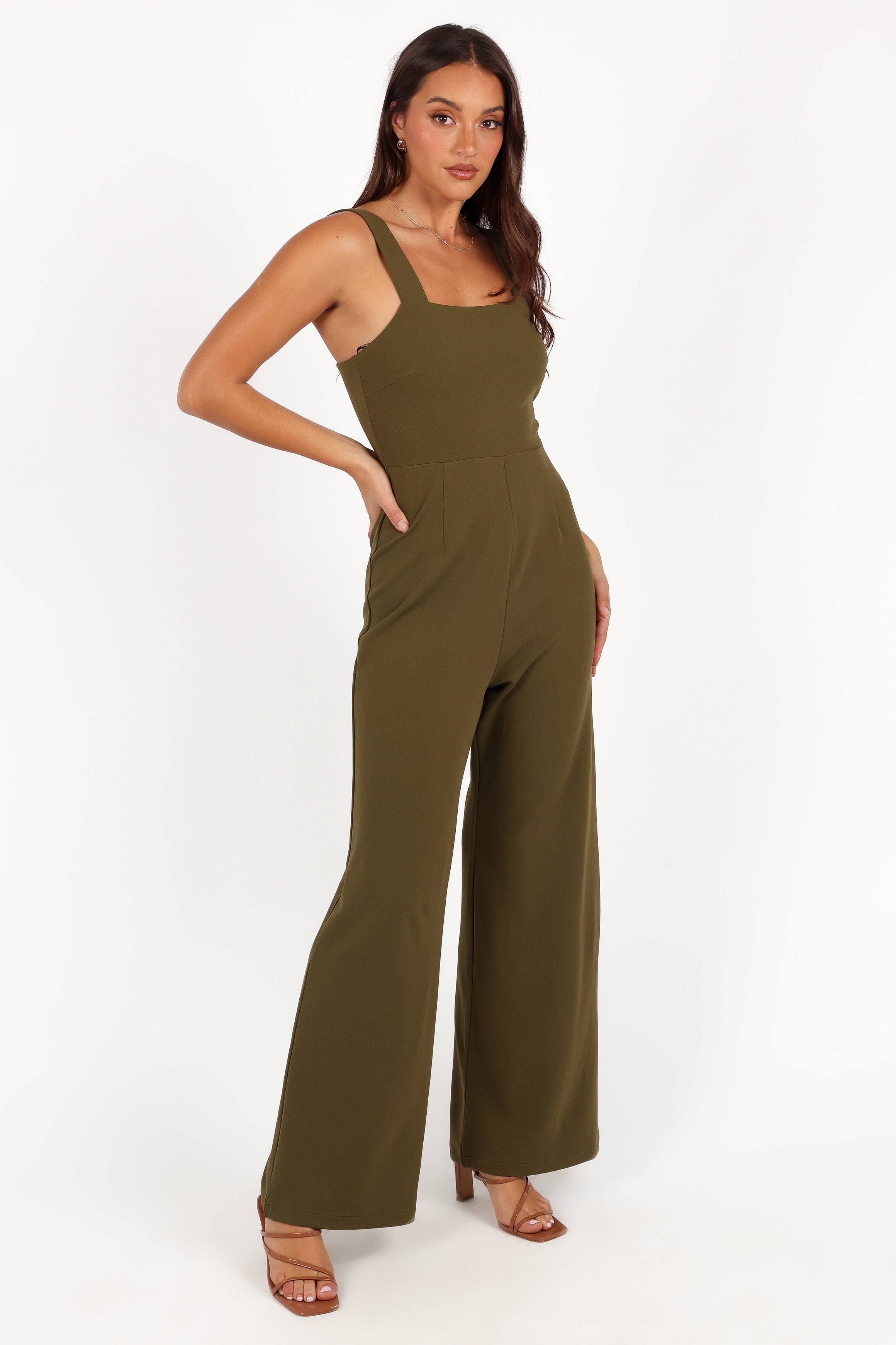 Hyatt Jumpsuit - Olive-Ladys Street
