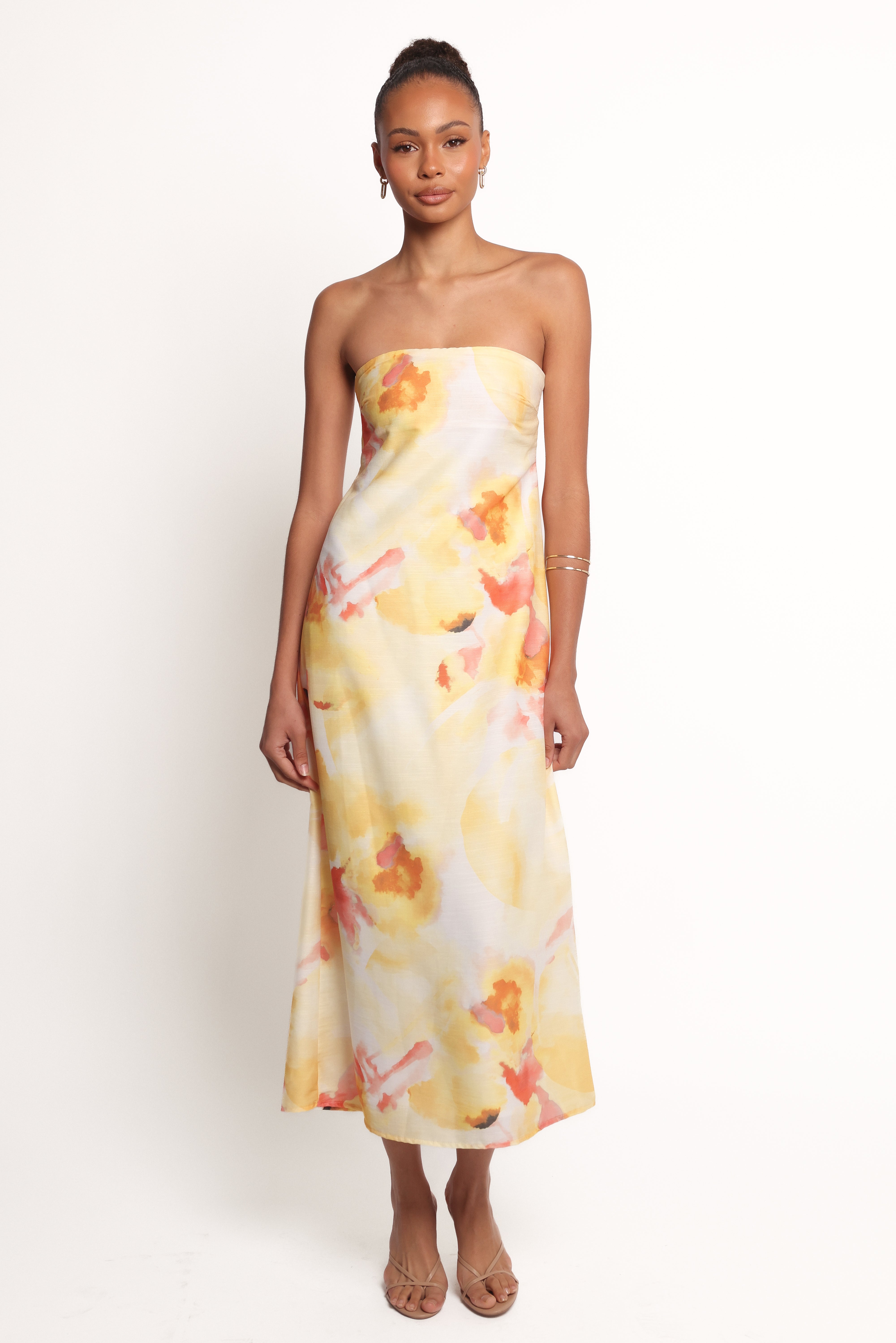 Hydra Maxi Dress - Yellow Floral-Ladys Street