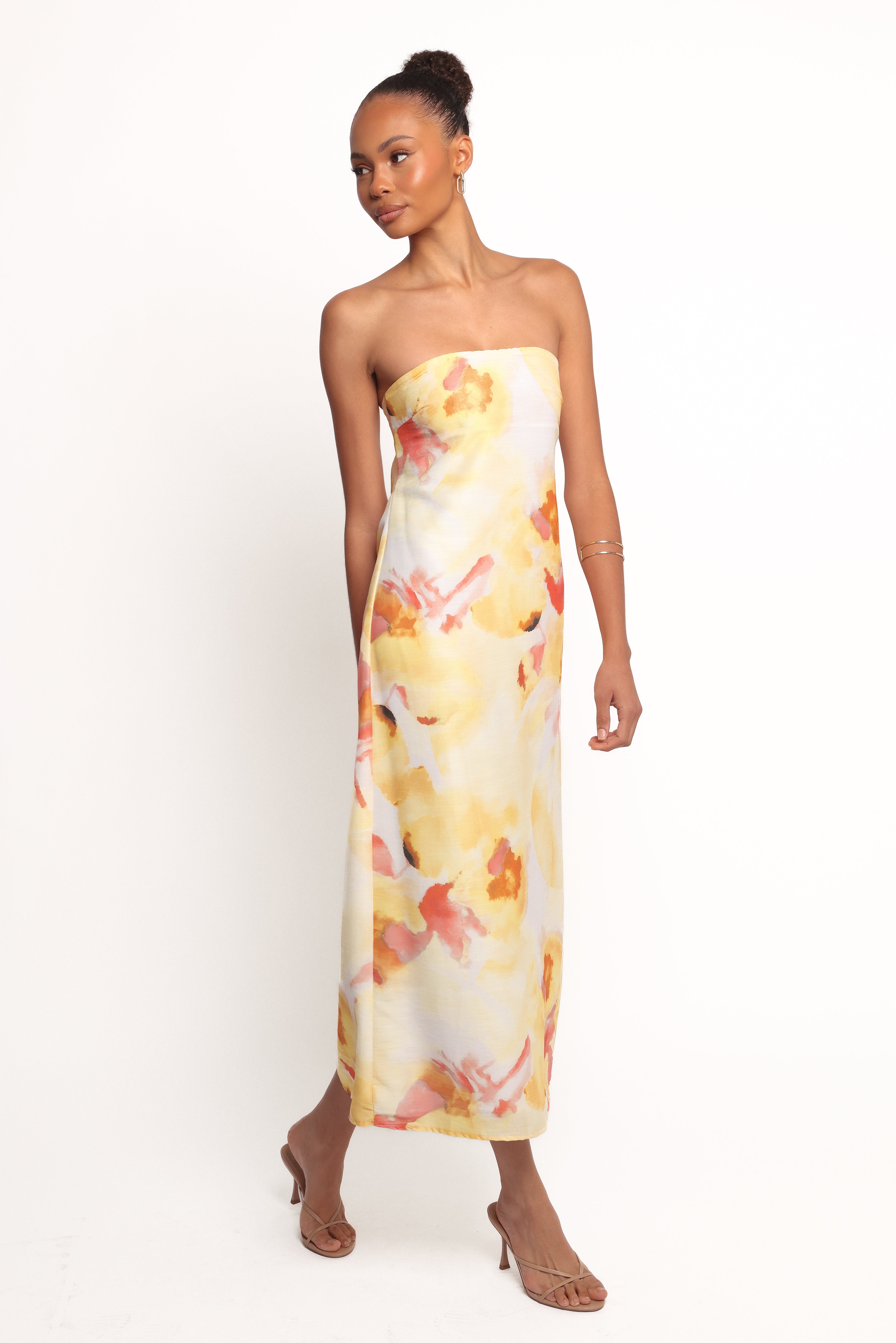 Hydra Maxi Dress - Yellow Floral-Ladys Street
