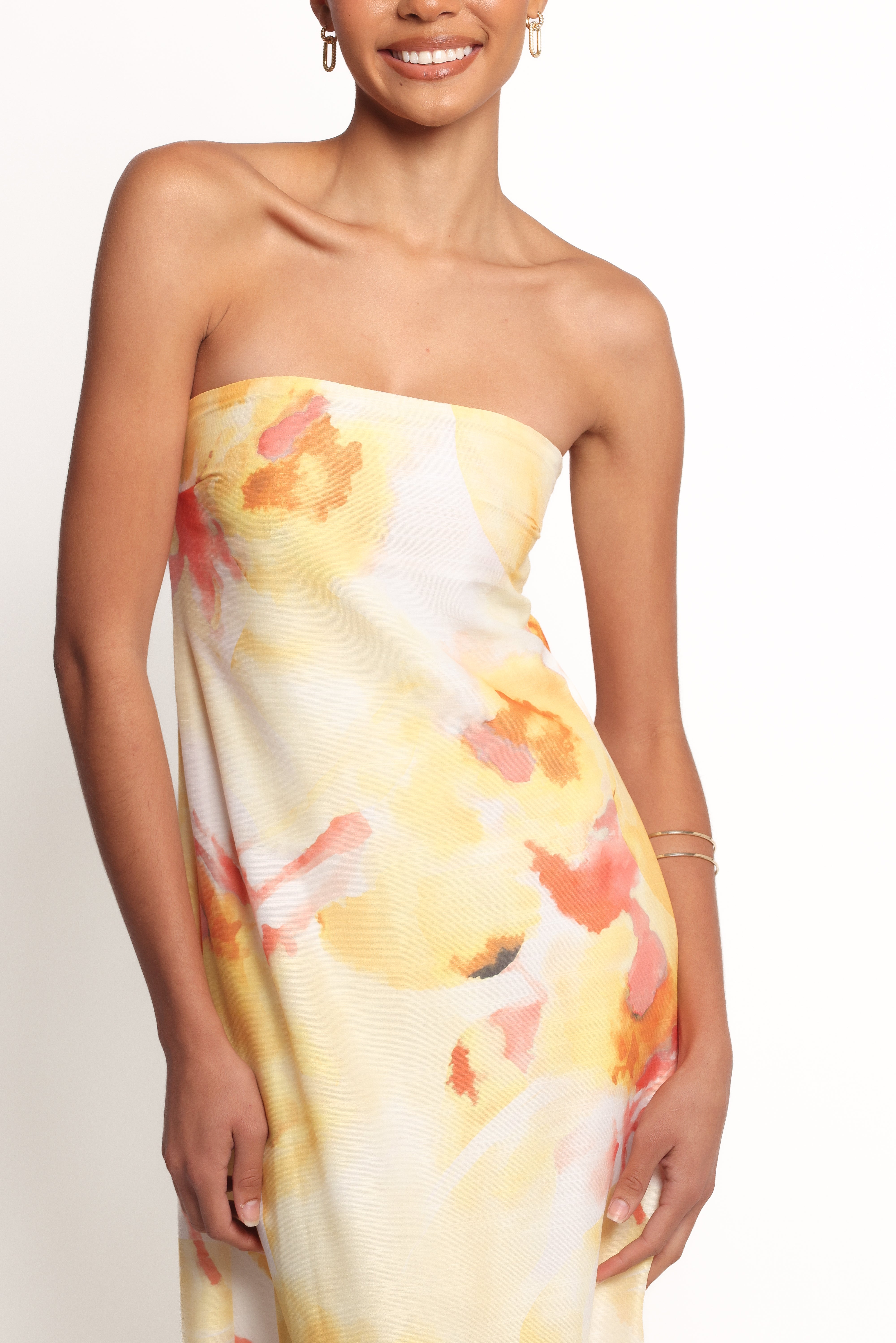 Hydra Maxi Dress - Yellow Floral-Ladys Street