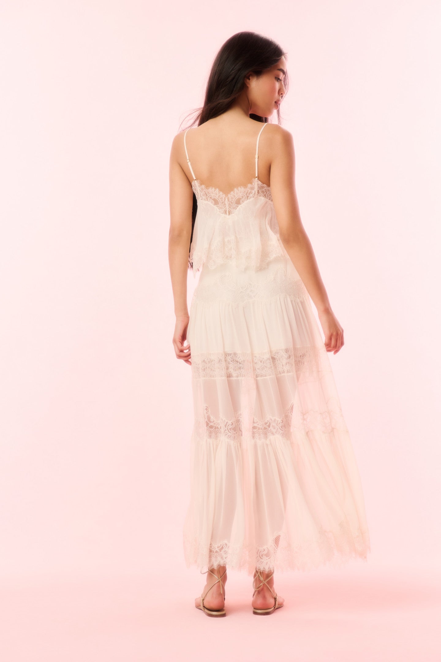 Aureline Silk Lace Maxi Skirt-Charming Rule