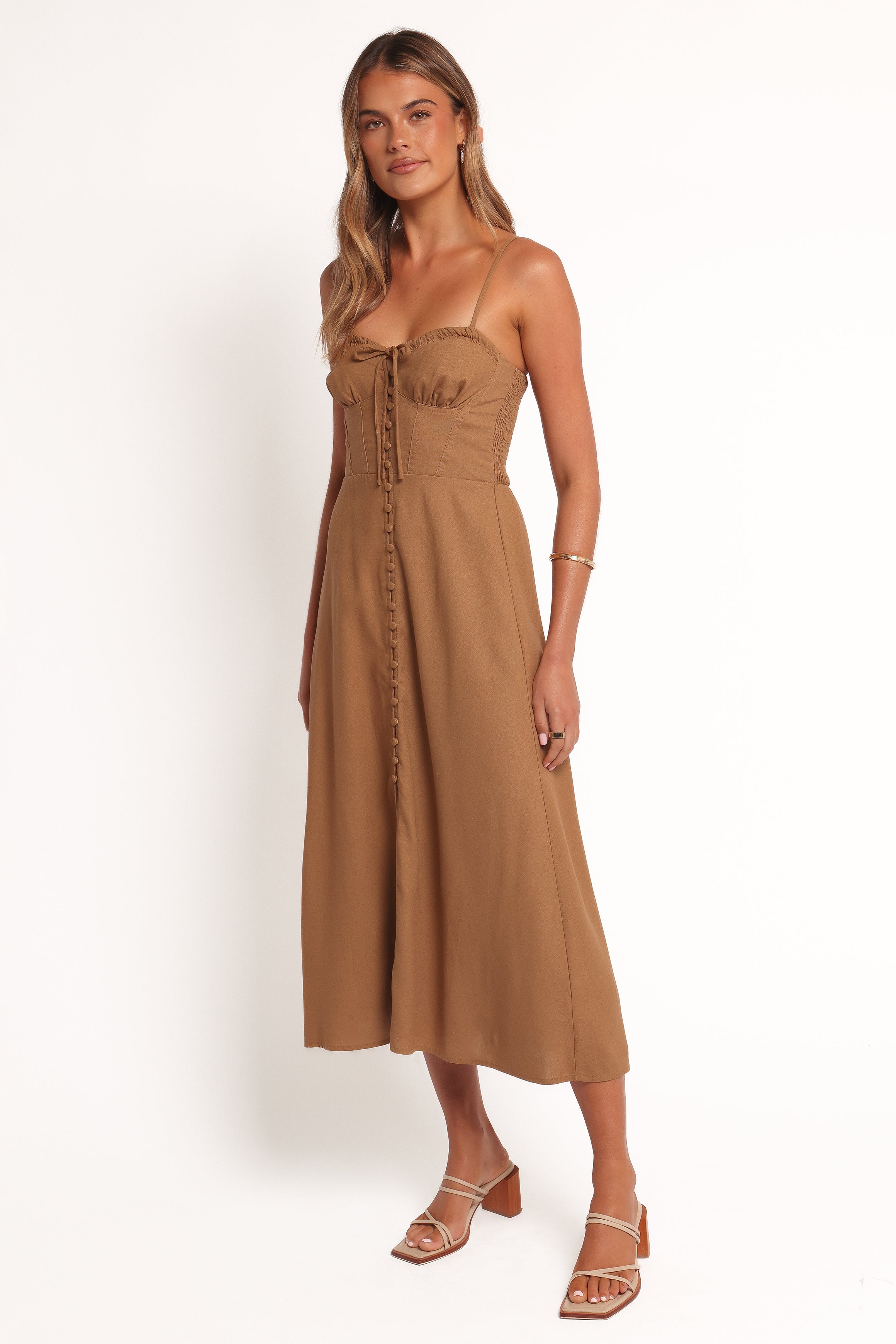 Ida Midi Dress - Golden Palm-Ladys Street
