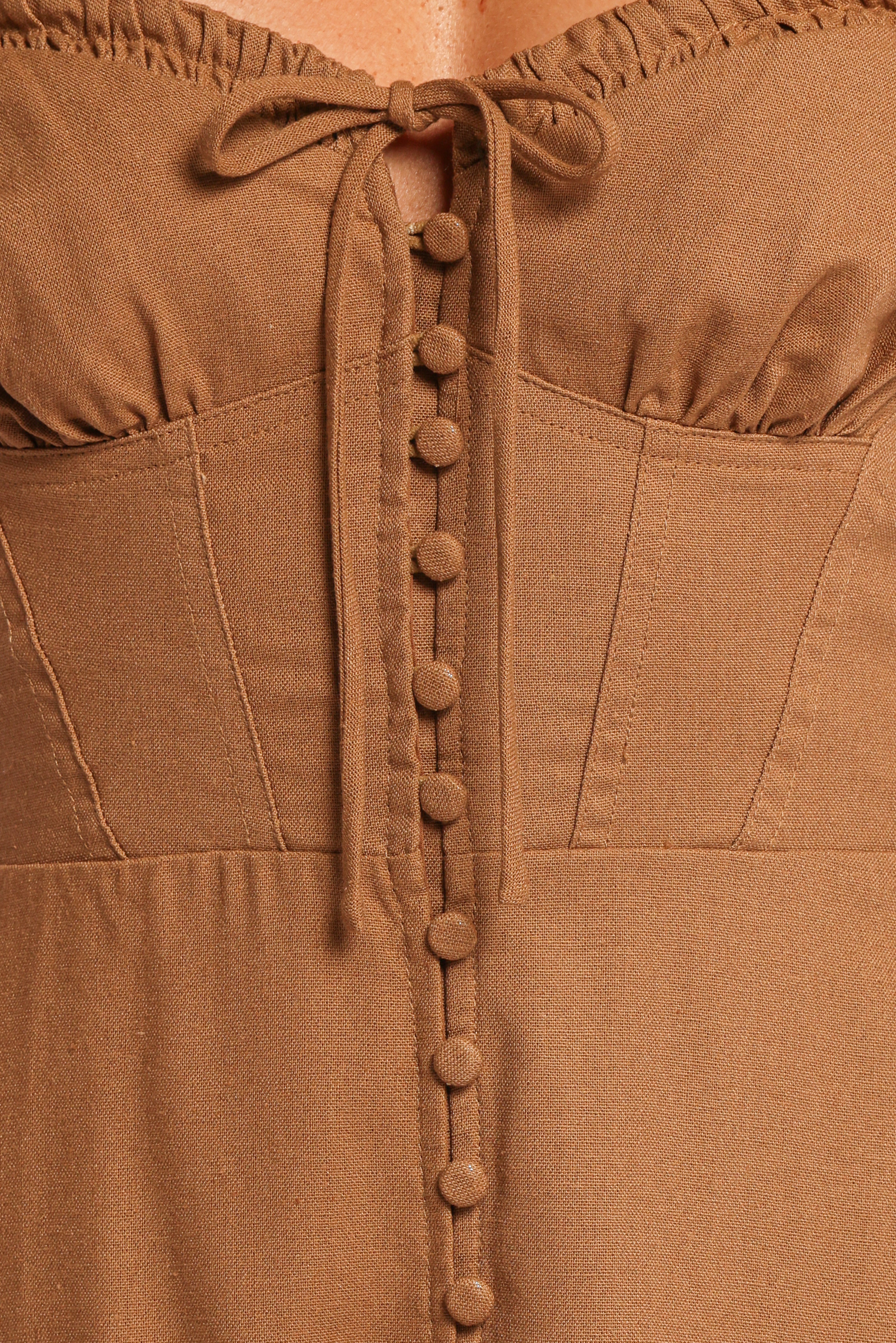 Ida Midi Dress - Golden Palm-Ladys Street