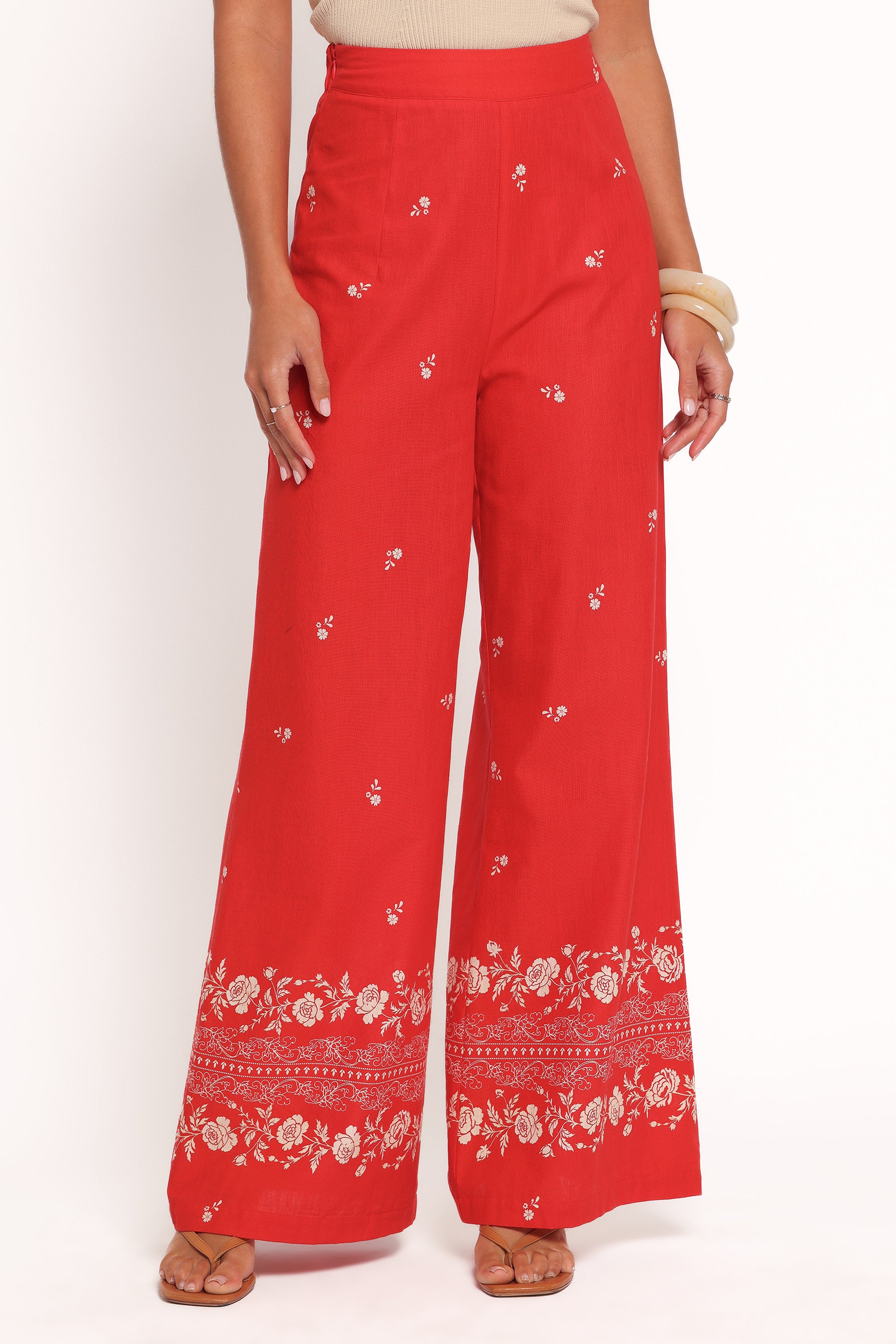 Ilara Pant - Red Floral-Ladys Street