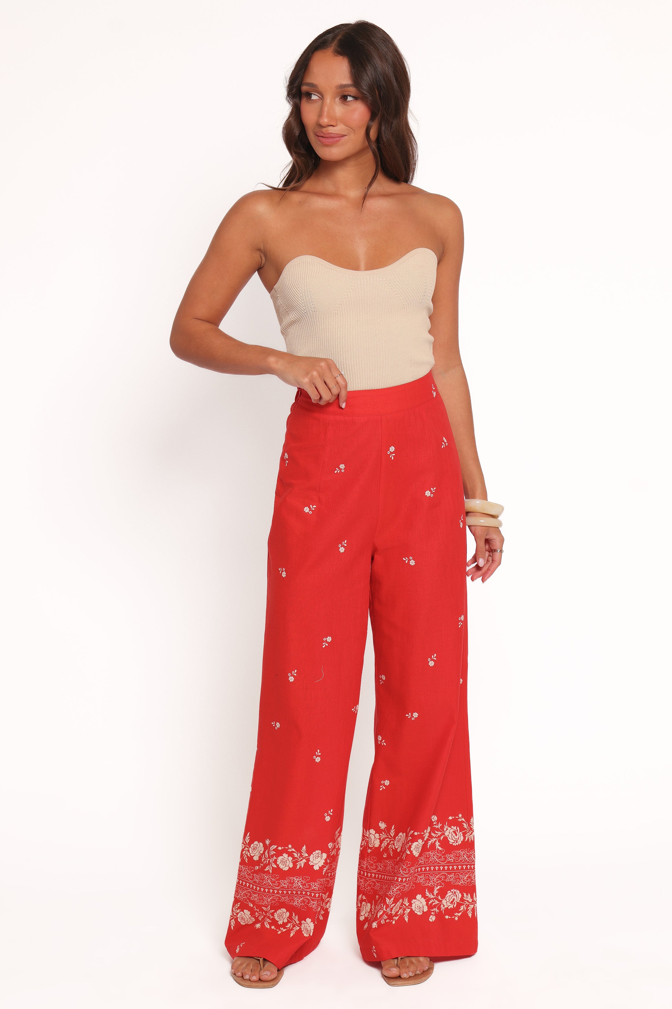 Ilara Pant - Red Floral-Ladys Street