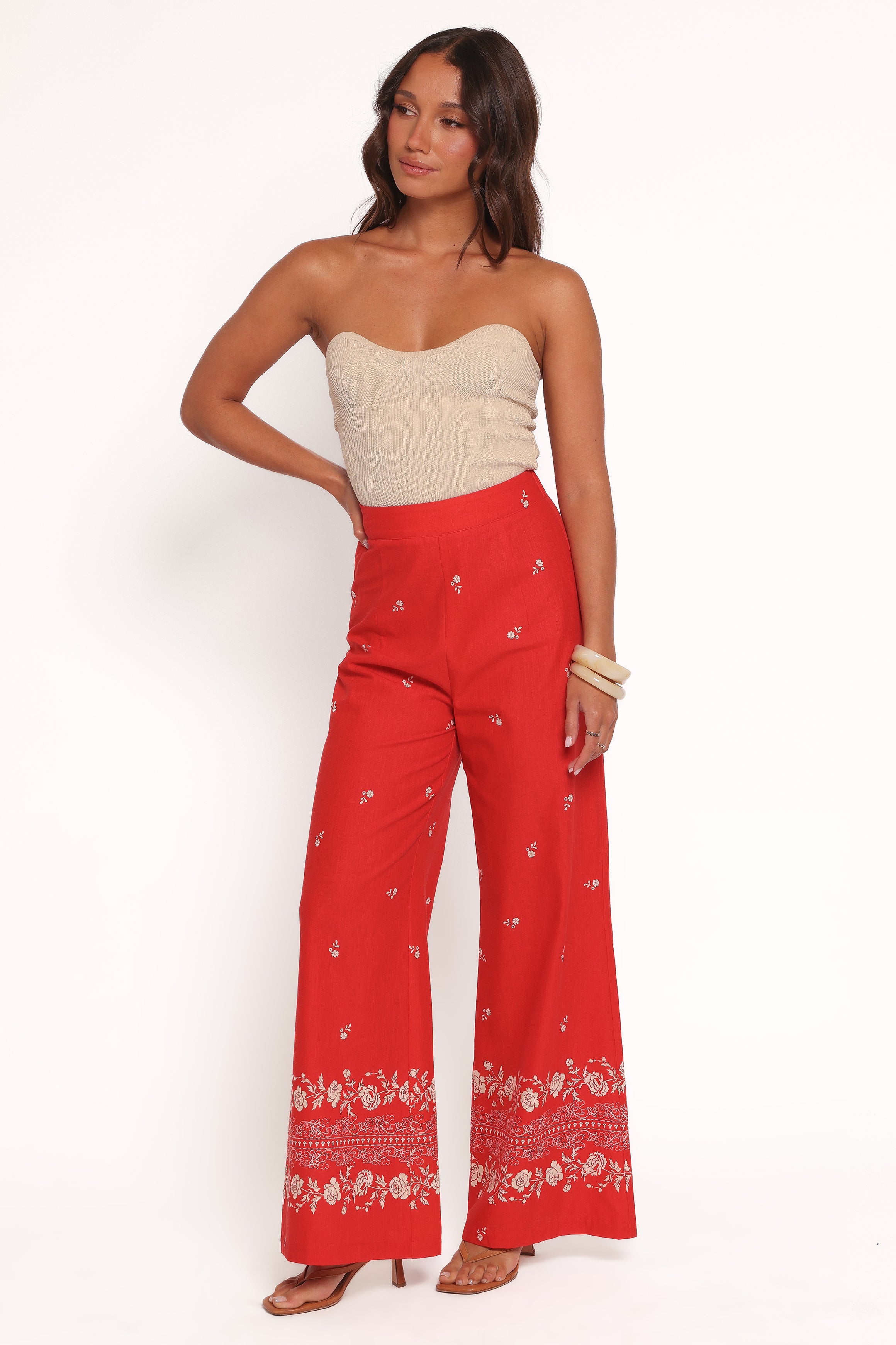 Ilara Pant - Red Floral-Ladys Street