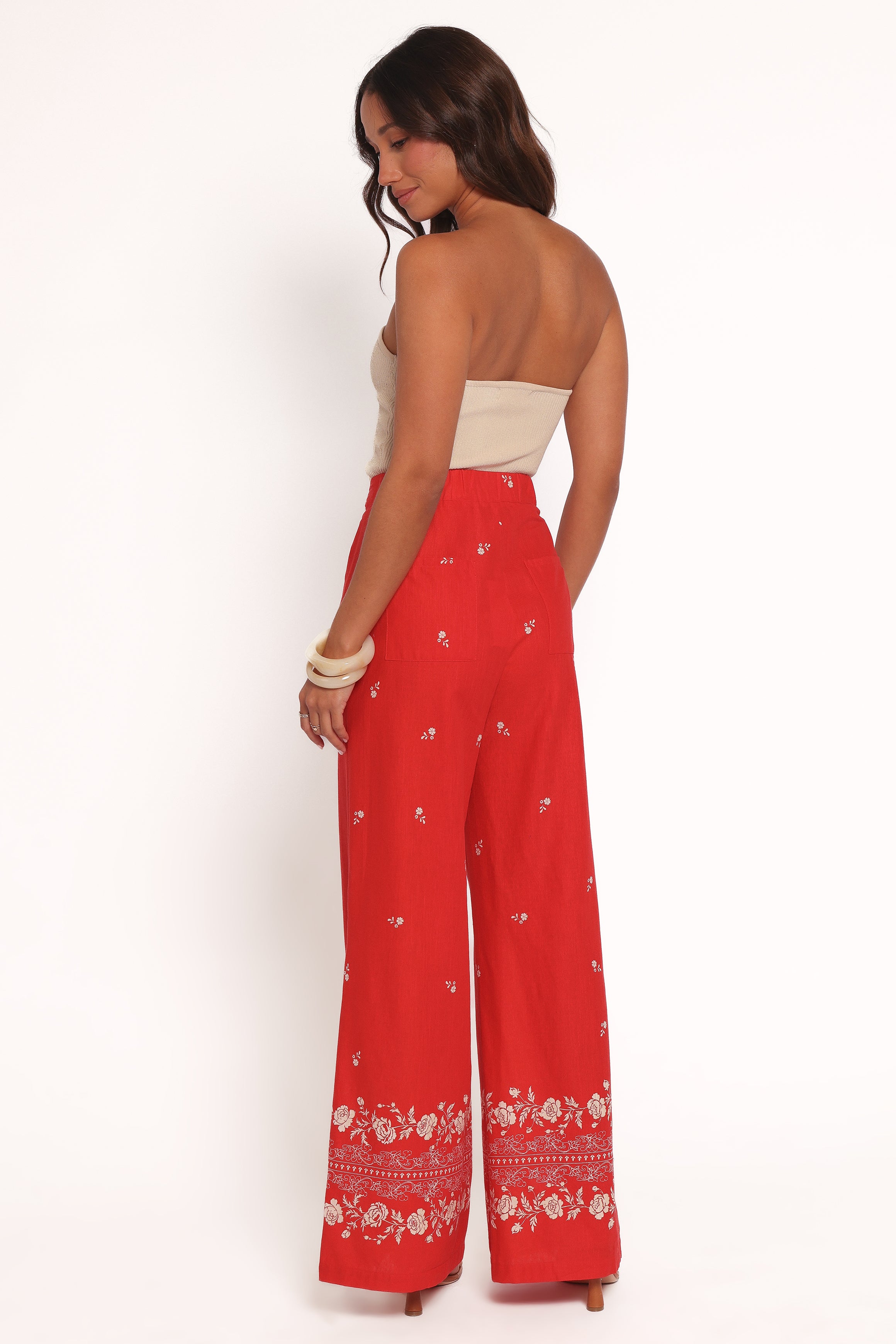 Ilara Pant - Red Floral-Ladys Street