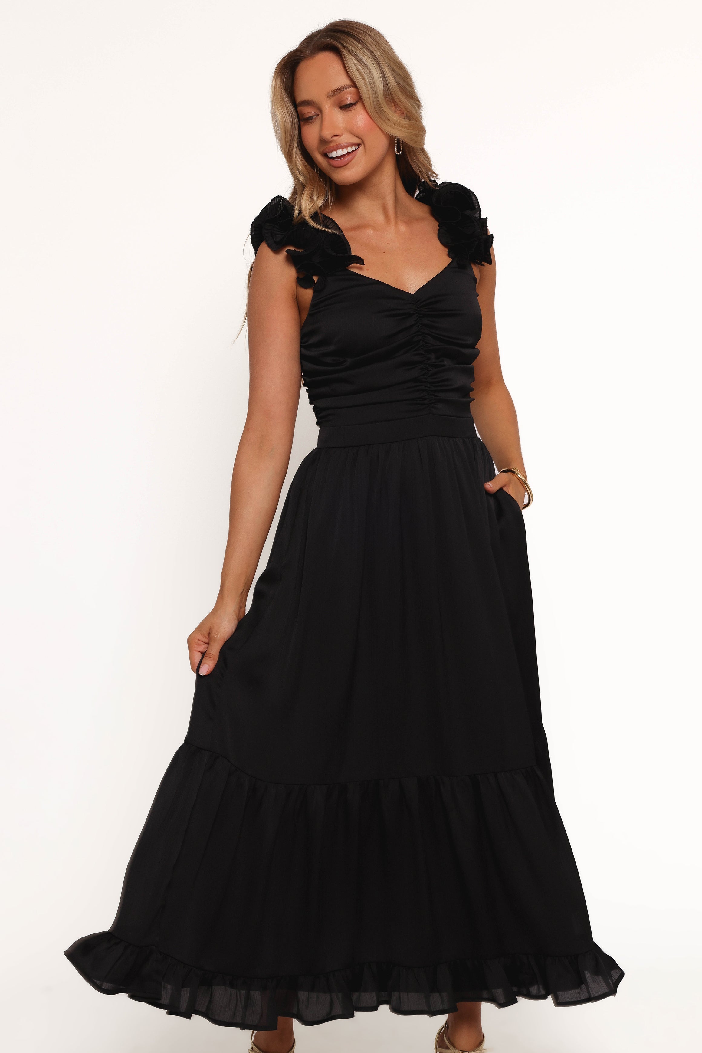 Inca Midi Dress - Black-Ladys Street