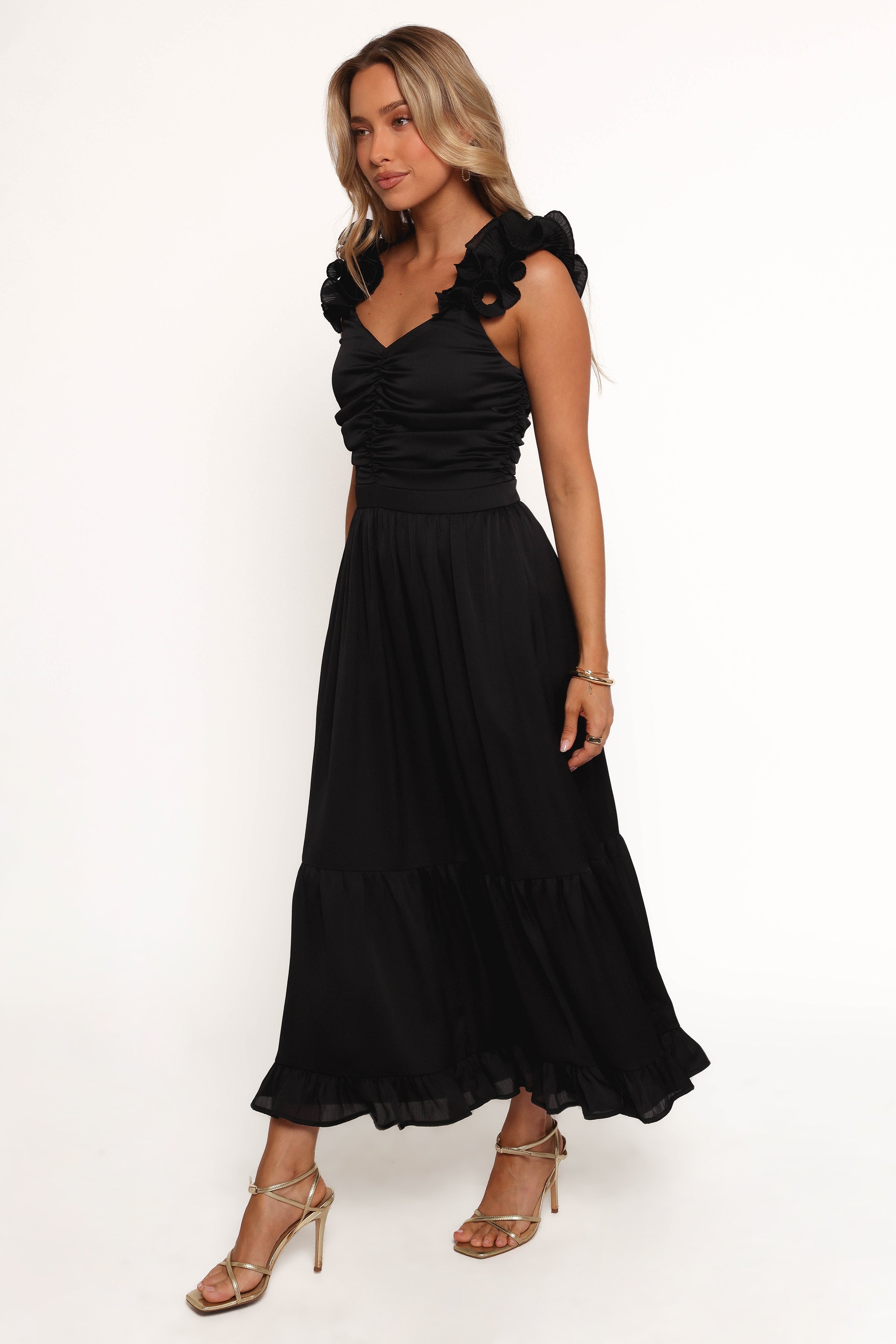 Inca Midi Dress - Black-Ladys Street