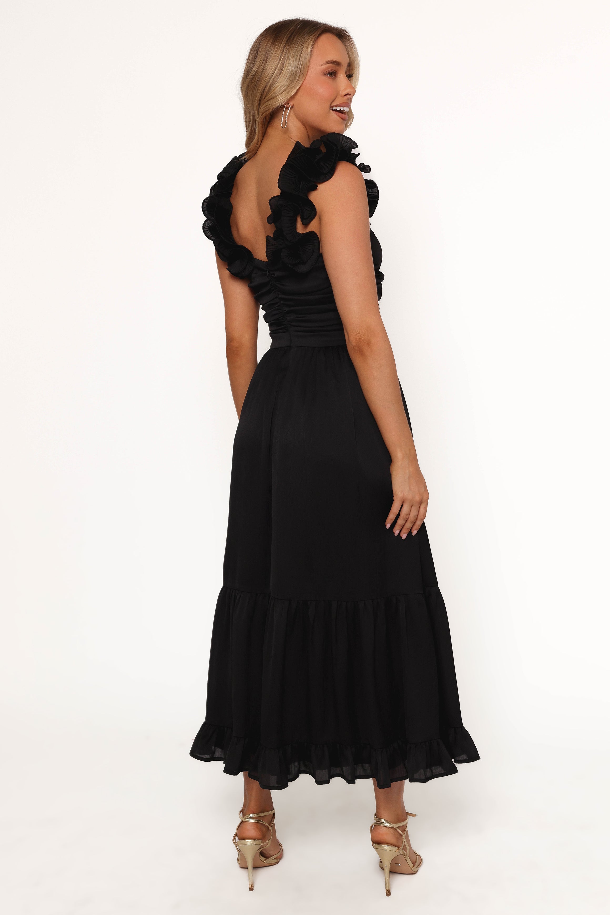 Inca Midi Dress - Black-Ladys Street