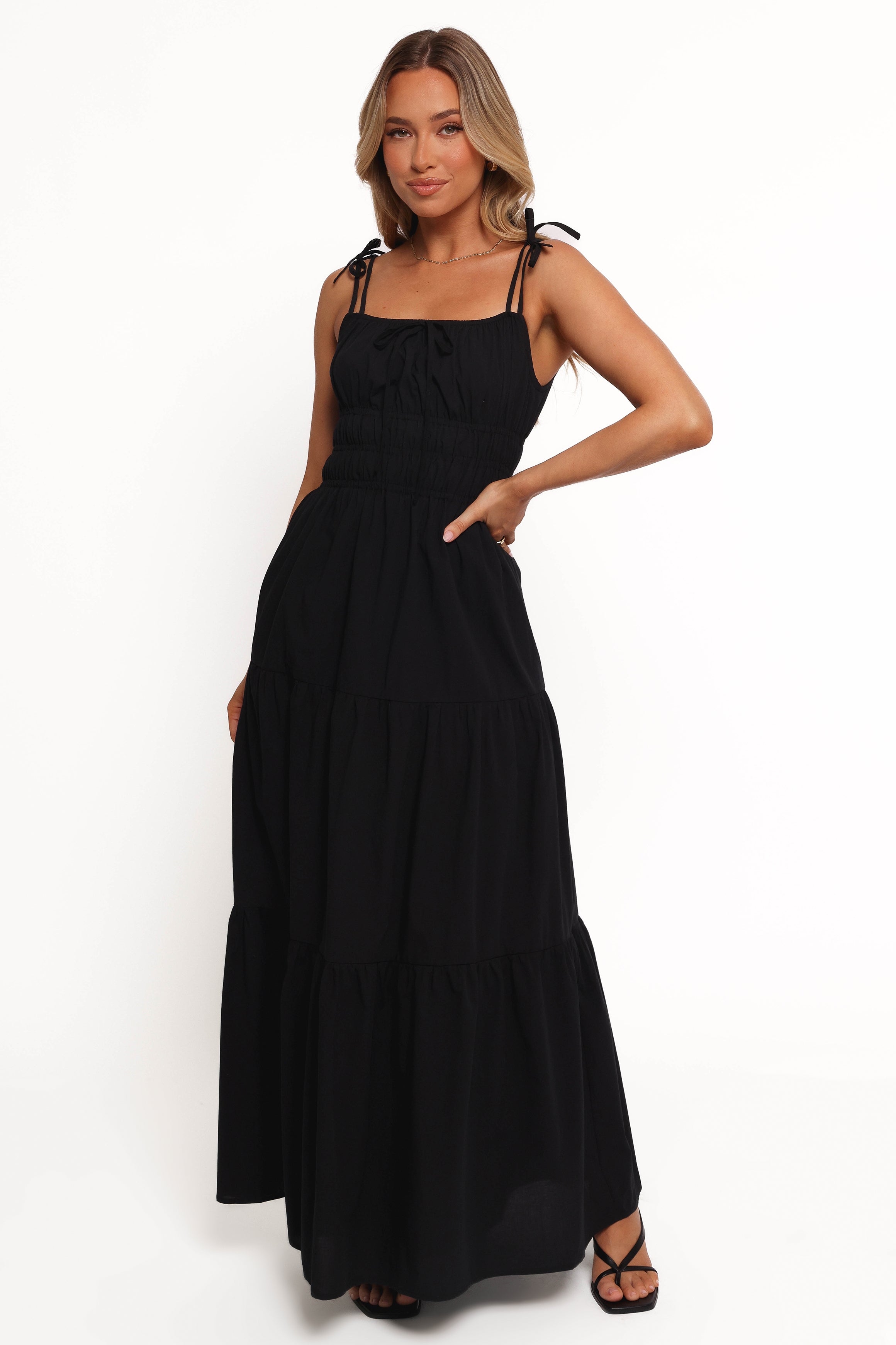 Ione Maxi Dress - Black-Ladys Street