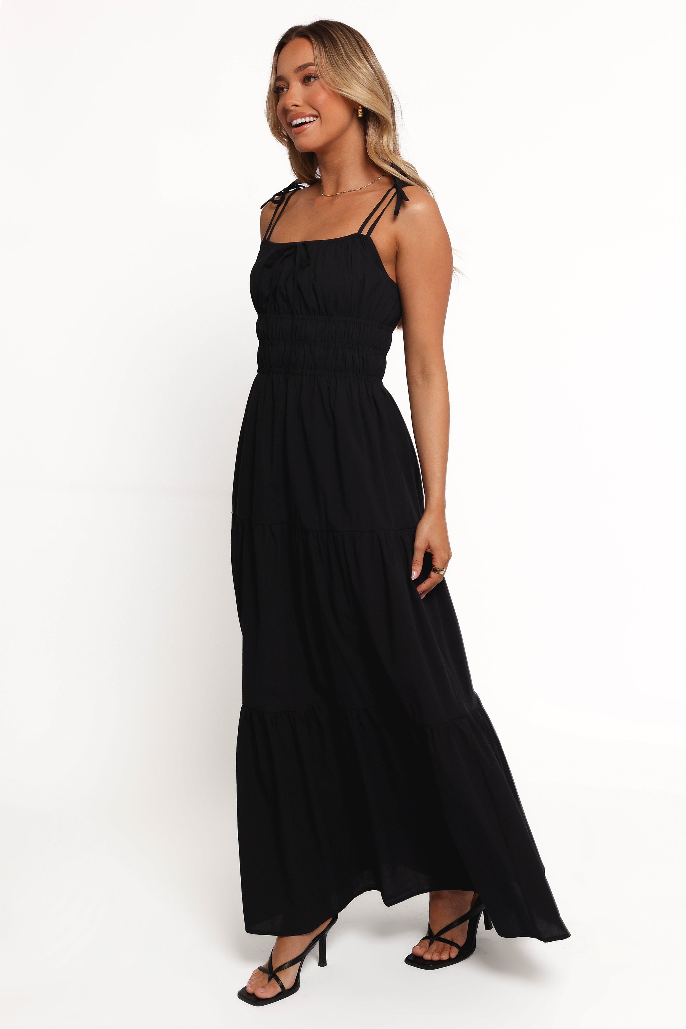 Ione Maxi Dress - Black-Ladys Street