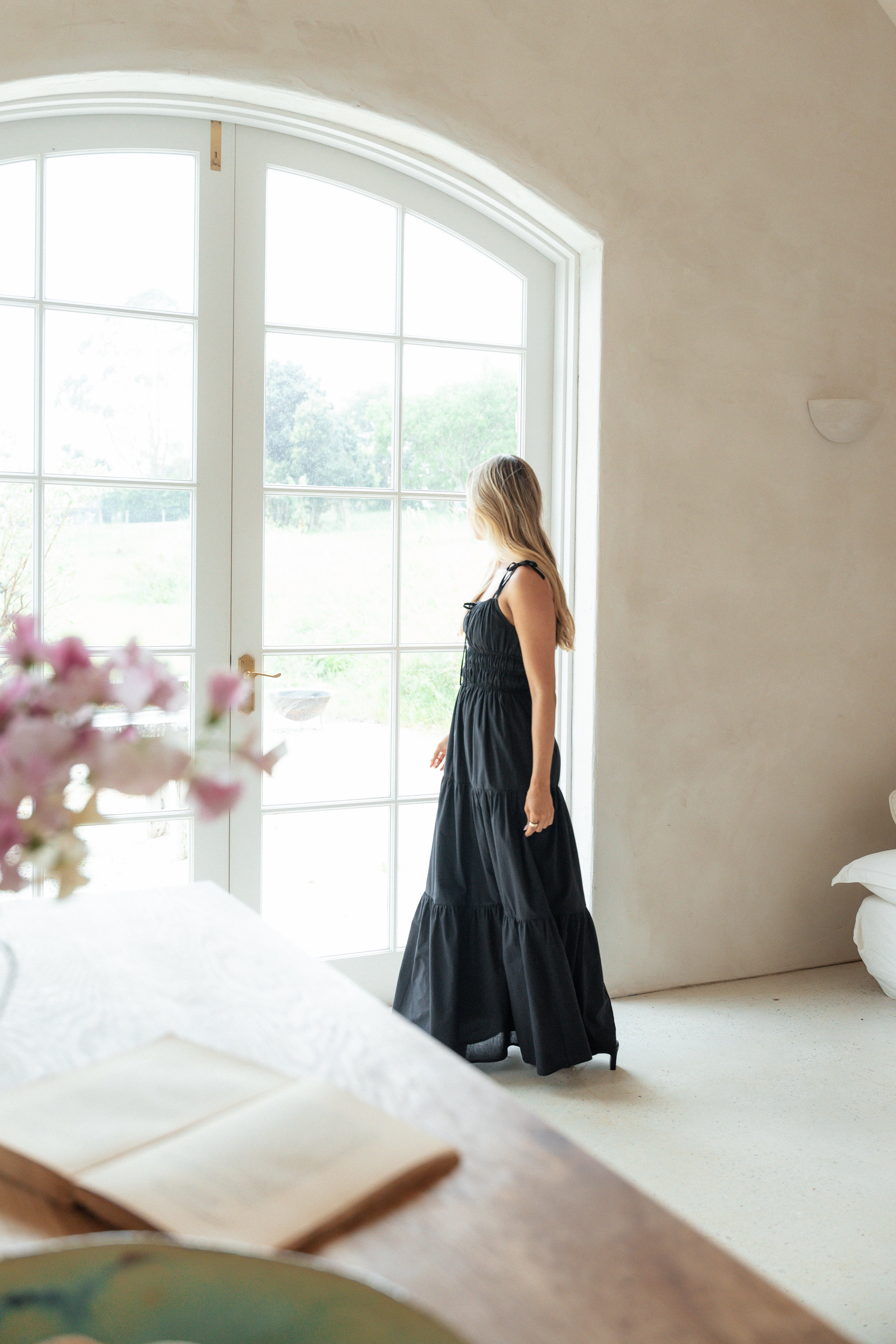 Ione Maxi Dress - Black-Ladys Street