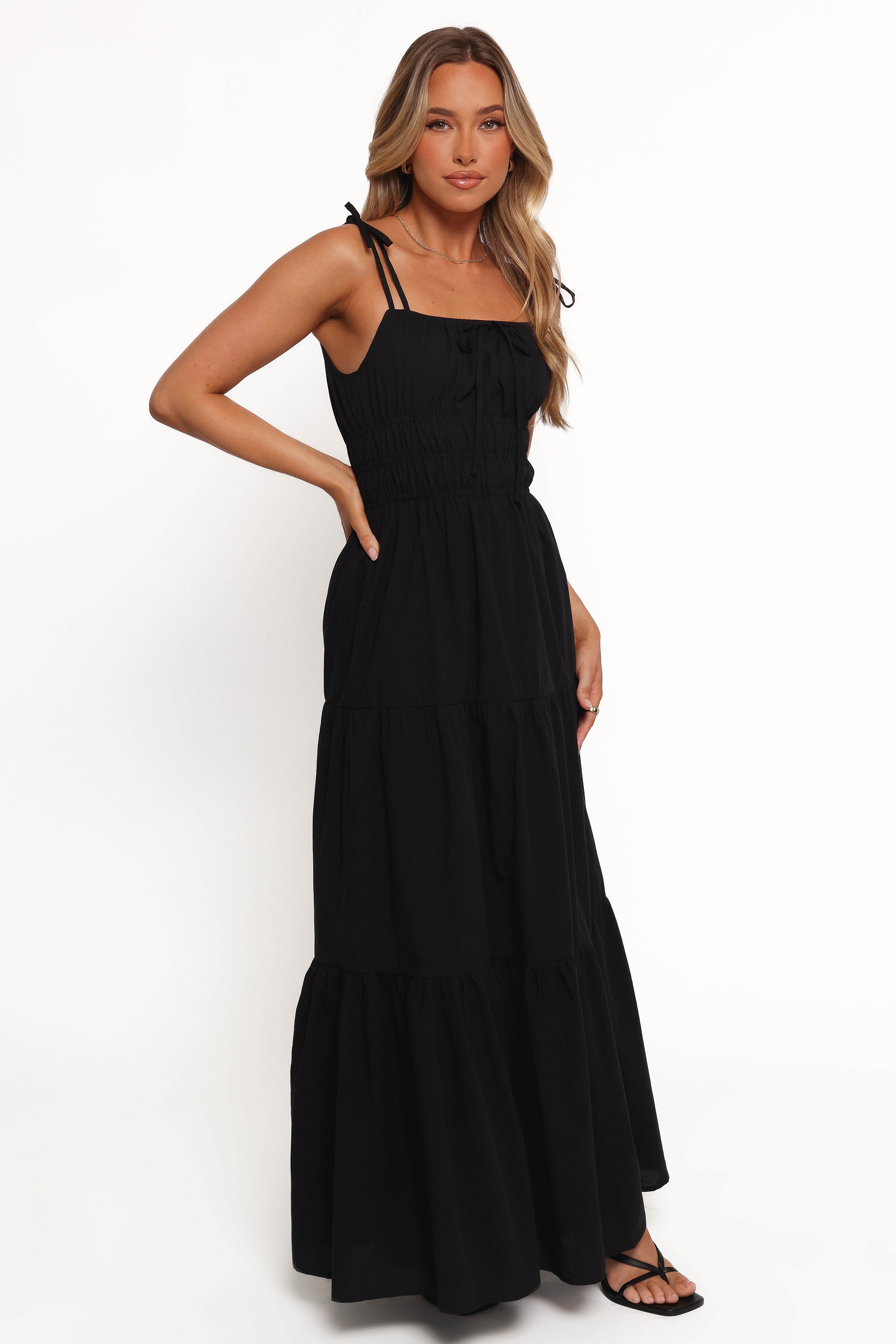 Ione Maxi Dress - Black-Ladys Street