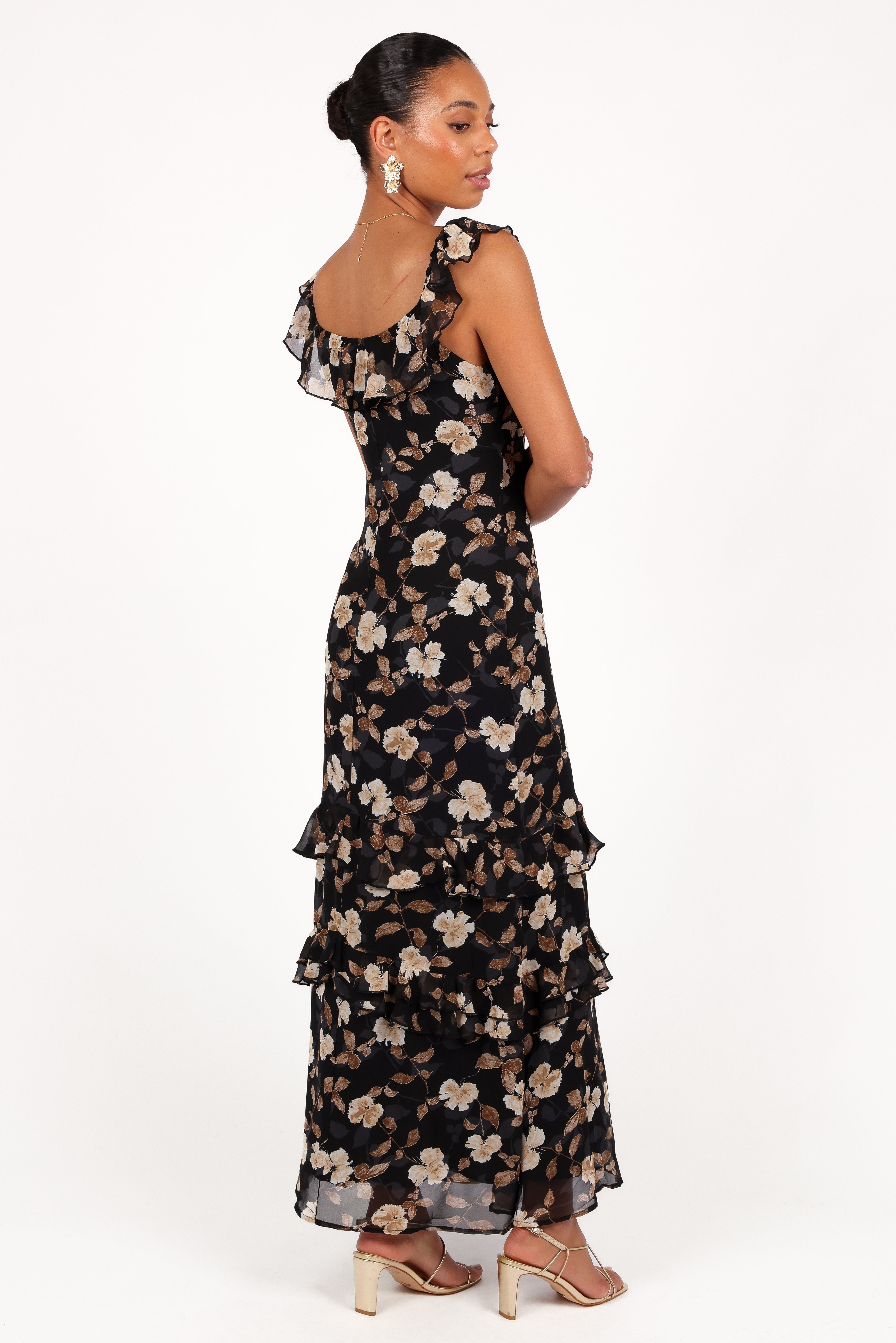 Irelynn Maxi Dress - Black Floral-Ladys Street