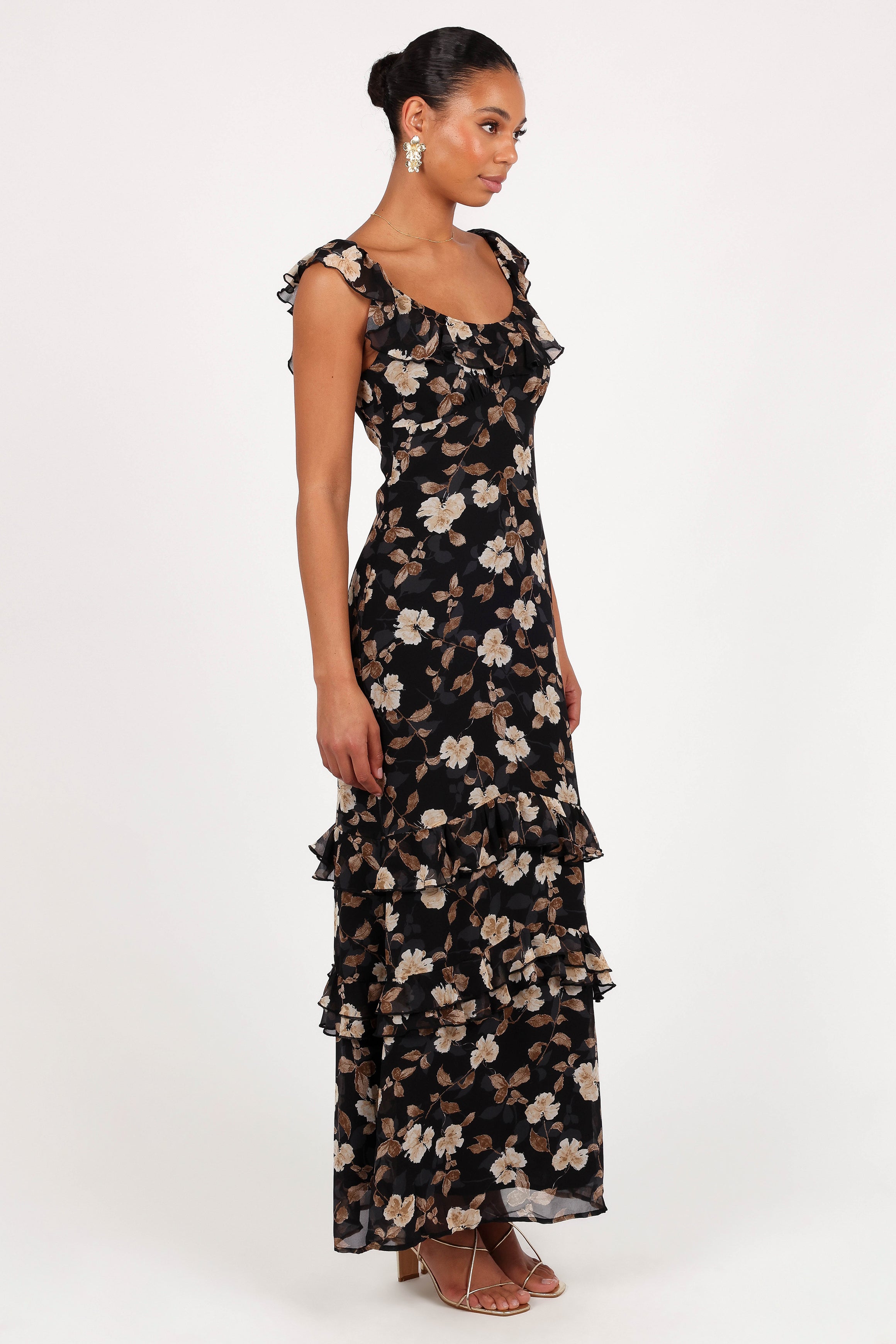 Irelynn Maxi Dress - Black Floral-Ladys Street