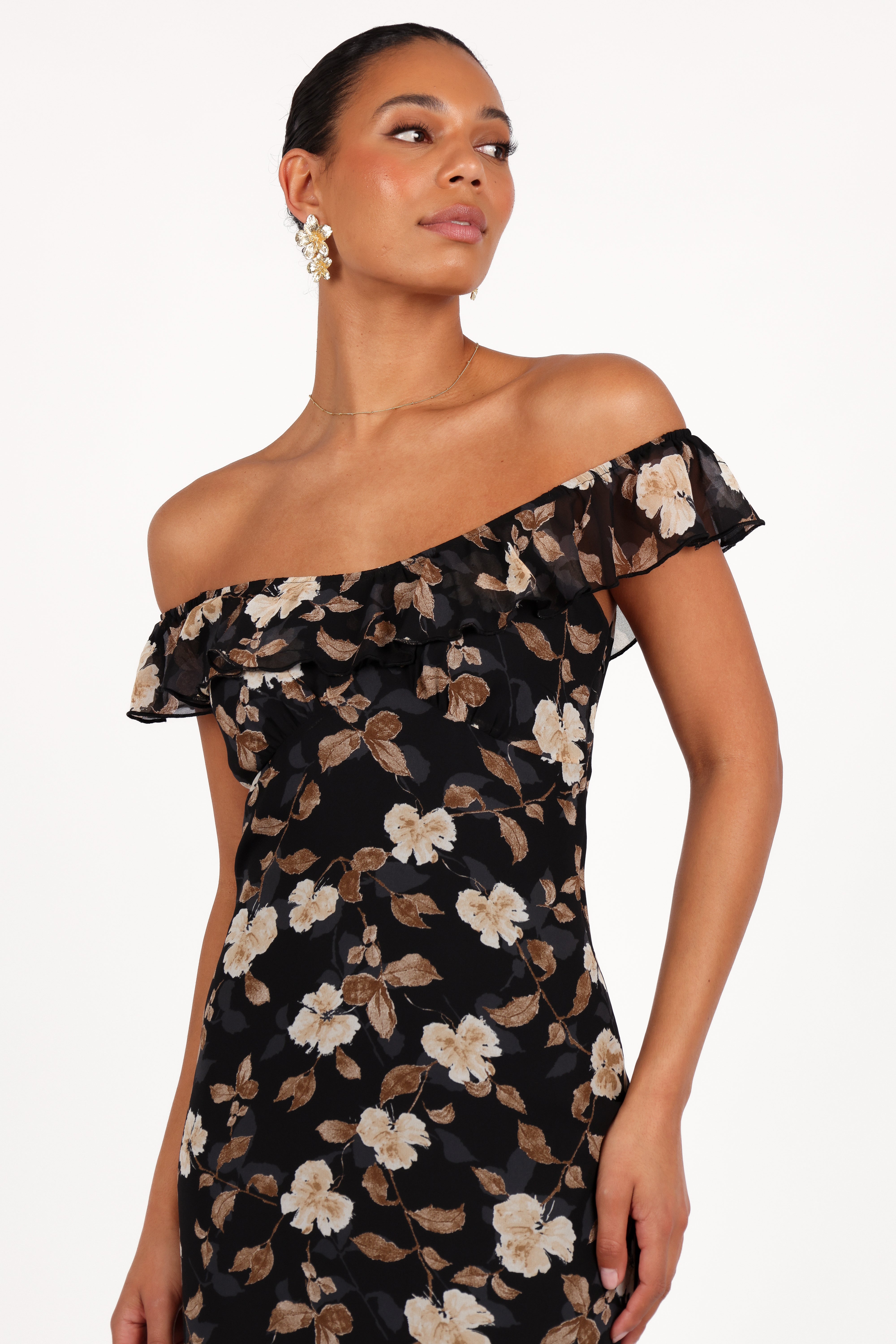 Irelynn Maxi Dress - Black Floral-Ladys Street