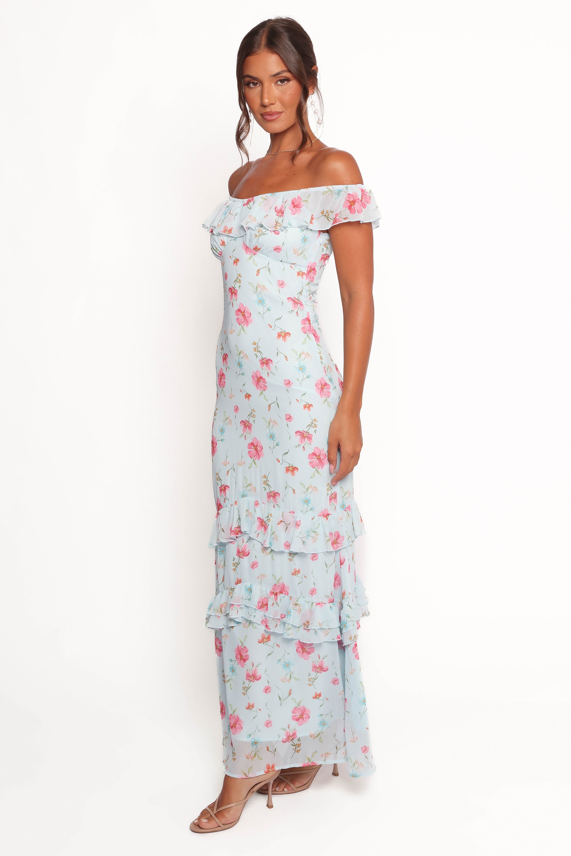 Irelynn Maxi Dress - Blue Floral-Ladys Street